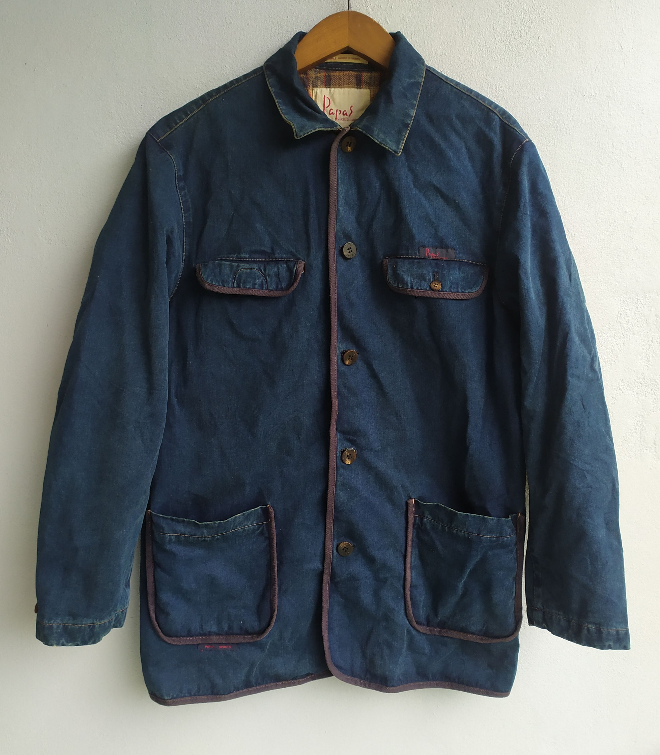Japanese Brand × Vintage Vintage Papas Maniére De Heming indigo Japan jacket Size US M / EU 48-50 / 2 - 2 Thumbnail