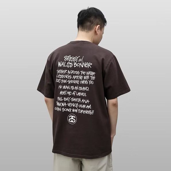 Stussy Wales Bonner コラボ Tシャツ XL ダークブラウン IN HAND* STUSSY X WALES BONNER OCEAN SONG TEE BROWN (SZ S) | eBay