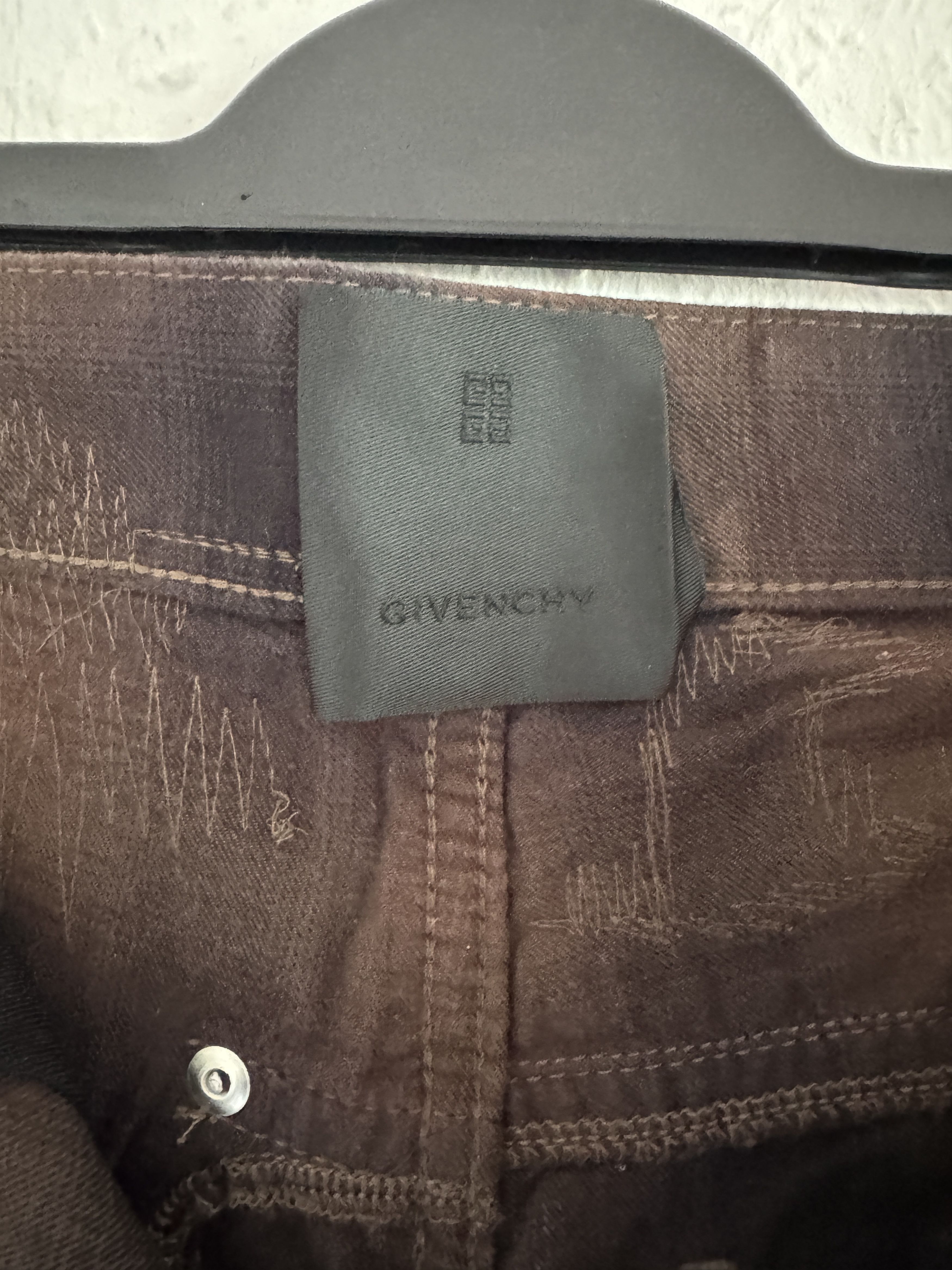Givenchy SS22 Boro Distress Checker Plaid Straight Leg Pants Size US 26 / EU 42 - 10 Thumbnail