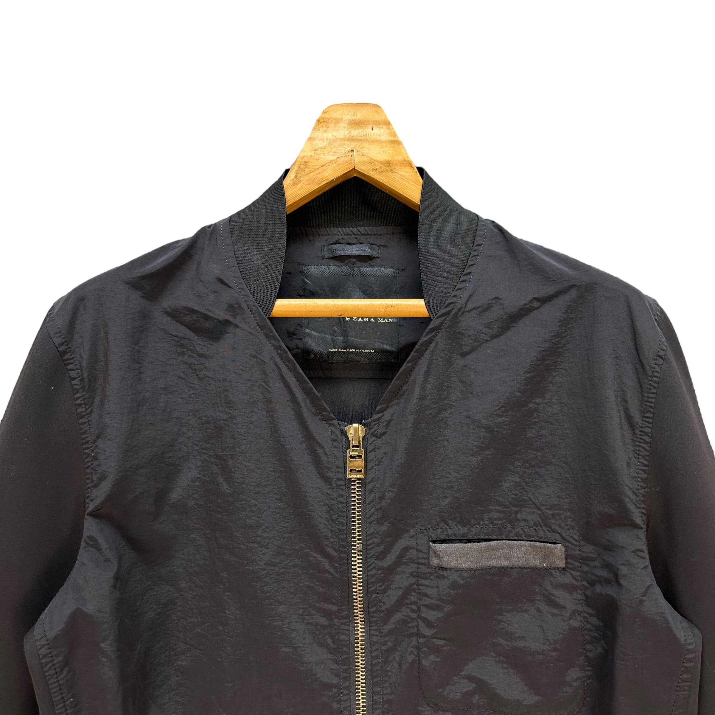 Zara ZARA MAN Black Casual Bomber Jacket #A35-0813 Size US XL / EU 56 / 4 - 2 Thumbnail