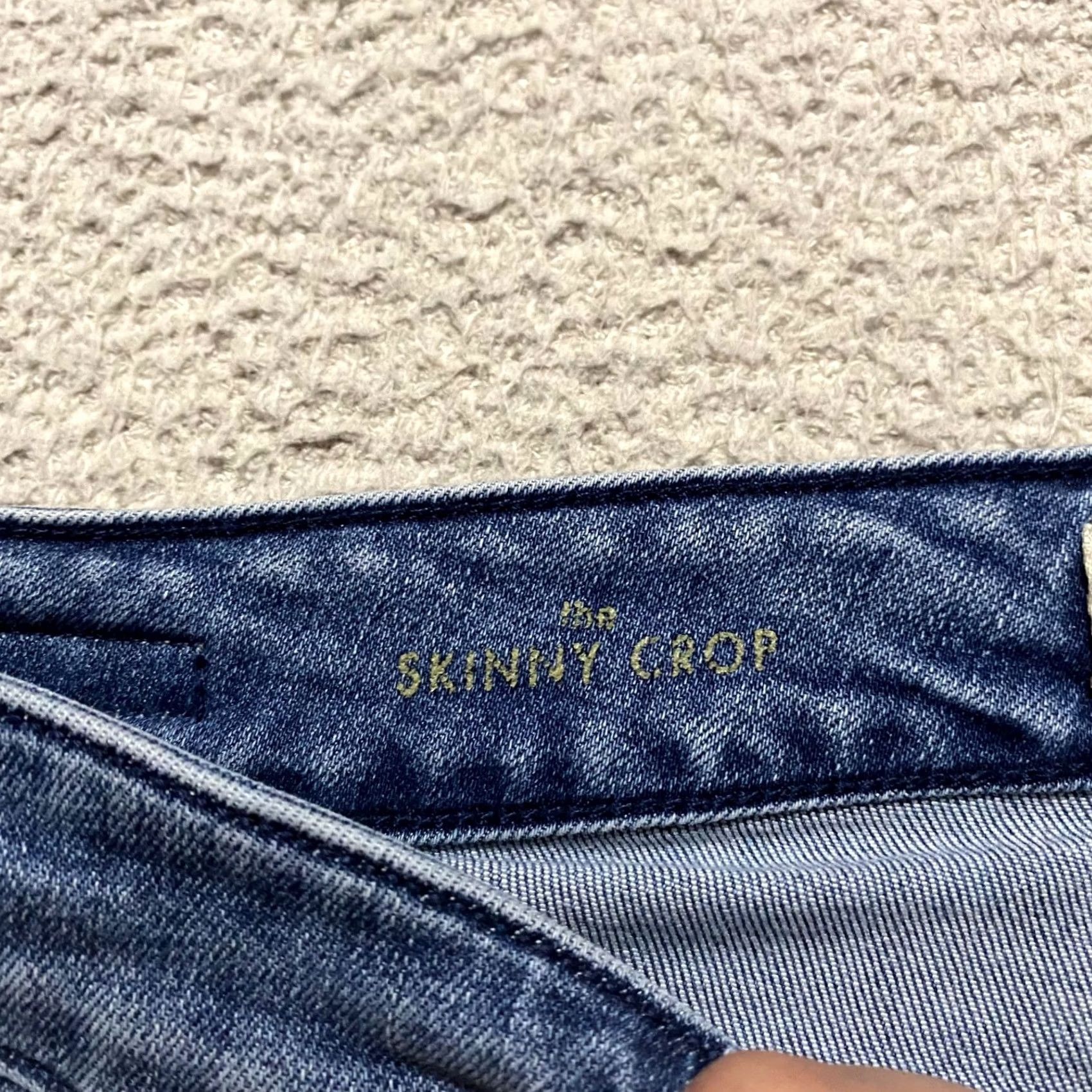 Denime Liverpool Jeans Liverpool Womens Jeans Blue Medium Wash 8 Skinny Crop 5-Pocket Denim Stretch Mid Rise Womens Jeans Size 30" / US 8 / IT 44 - 4 Thumbnail
