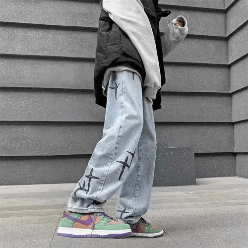 Japanese Brand Vintage washed baggy high street jeans Size US 30 / EU 46 - 1 Thumbnail