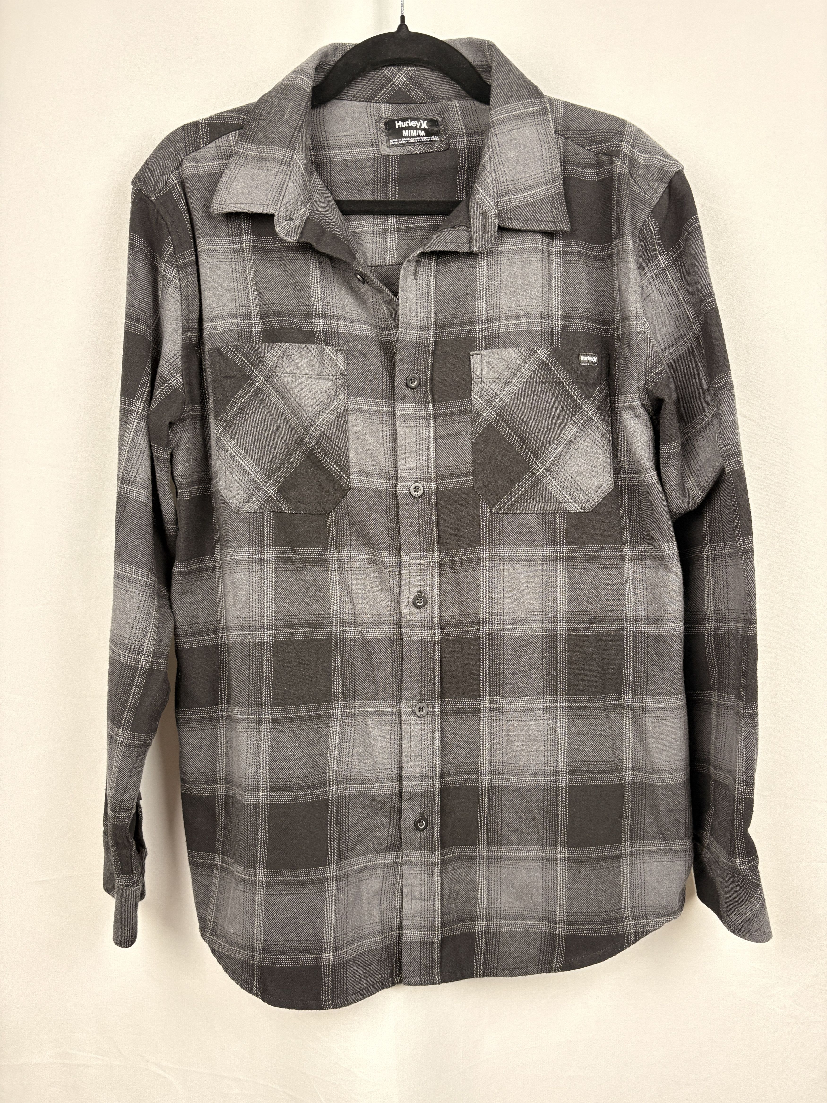 Hurley Men’s Hurley Flannel Plaid Shirt Gray Black M Size US M / EU 48-50 / 2 - 1 Thumbnail