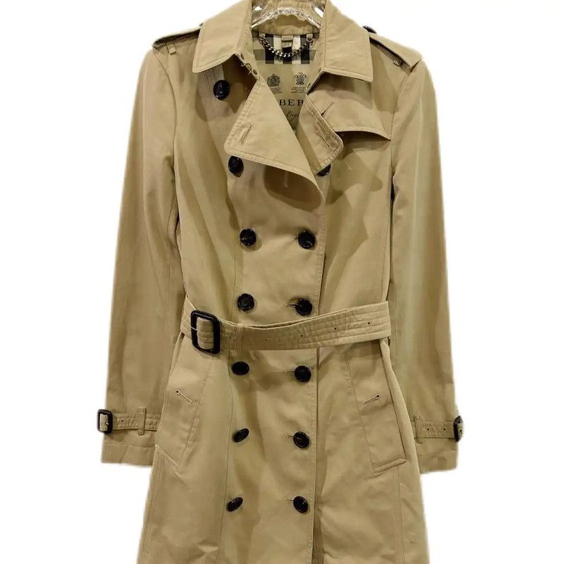 Burberry Burberry Women's Khaki Cotton Trench Coat XS Size XS / US 0-2 / IT 36-38 - 1 Thumbnail