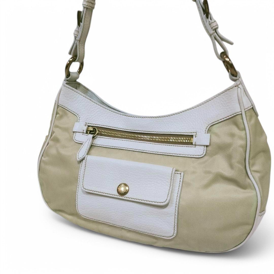 Prada Prada - One Shoulder Bag Triangle Logo Leather White Handbag Size ONE SIZE - 2 Thumbnail