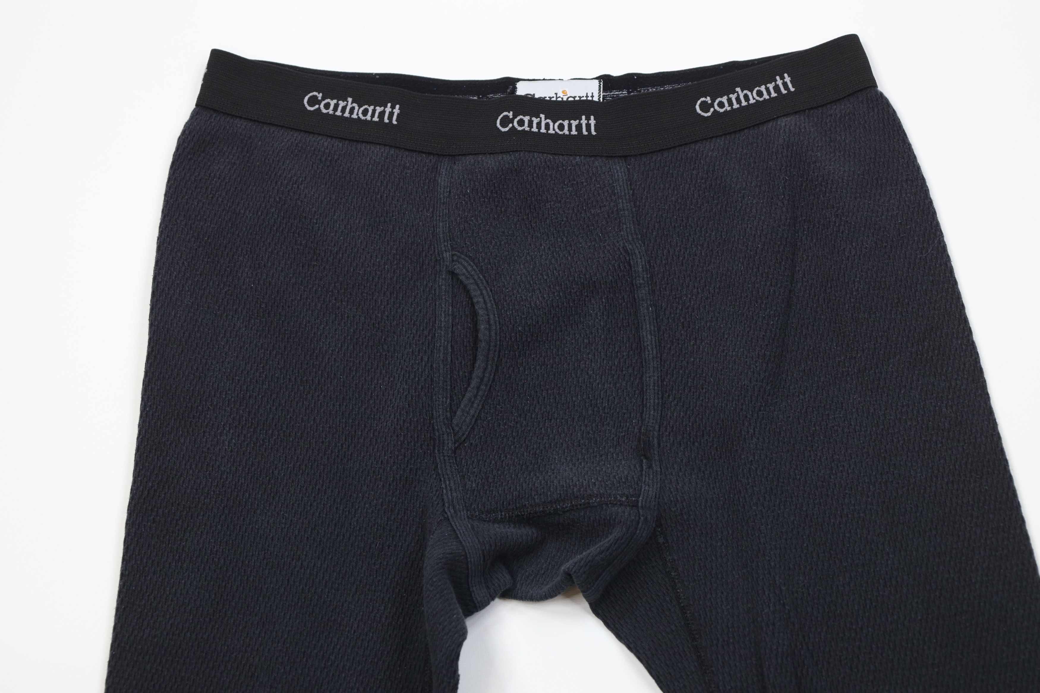 Carhartt Vintage Y2K Carhartt Thermal Waffle Knit Pants Black USA Size US 38 / EU 54 - 2 Thumbnail