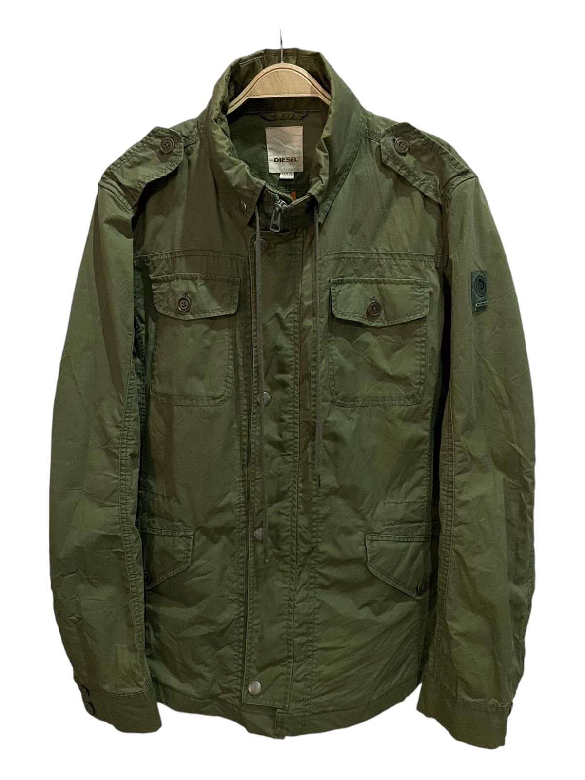 Diesel Vintage 90s Diesel Hooded Spalmatura Water Resistance Jacket Size US XL / EU 56 / 4 - 2 Thumbnail