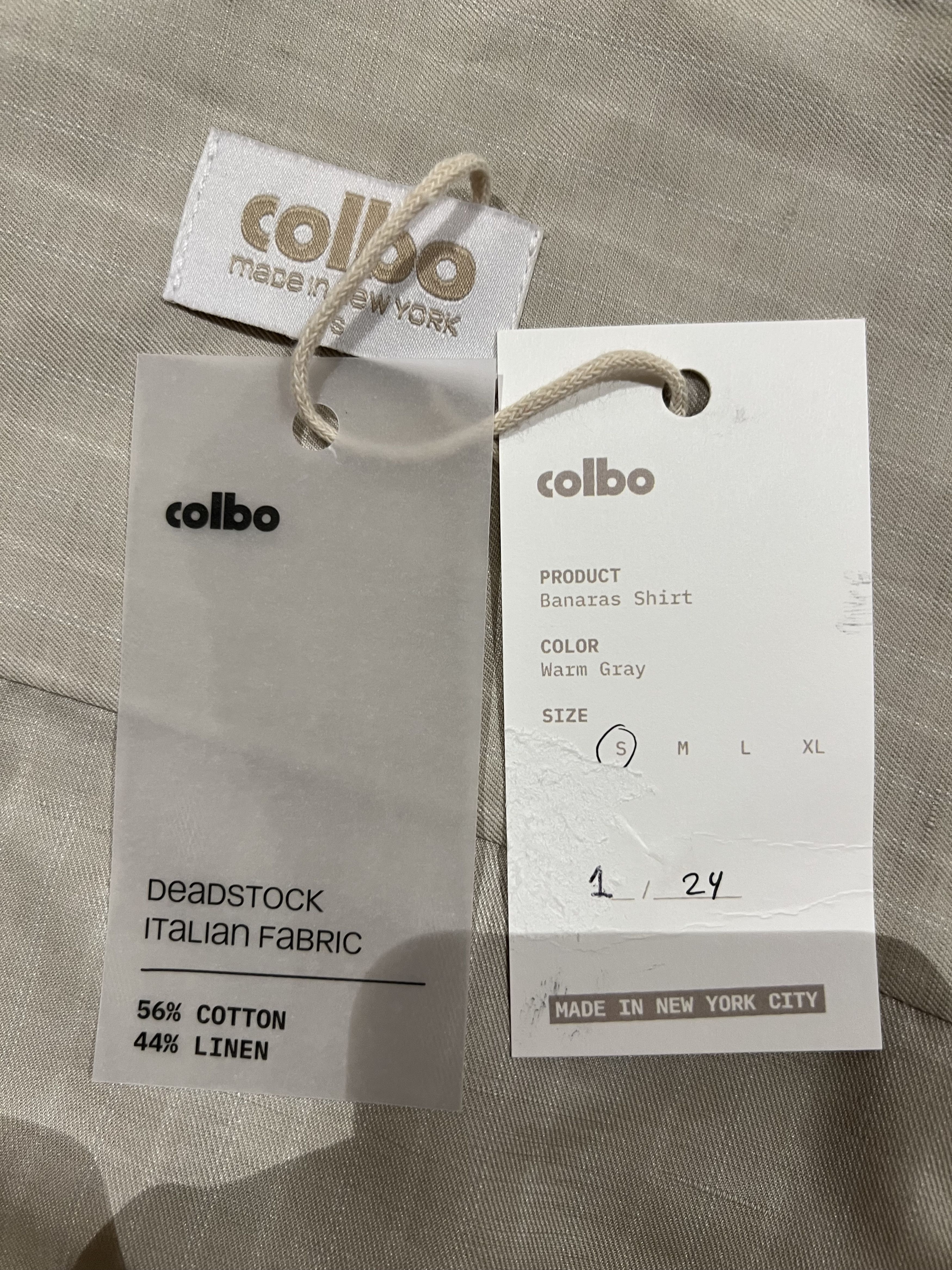 Colbo 💚 1/24 Colbo NYC Banaras Shirt Warm Gray Stripe Small NEW Size US S / EU 44-46 / 1 - 4 Thumbnail
