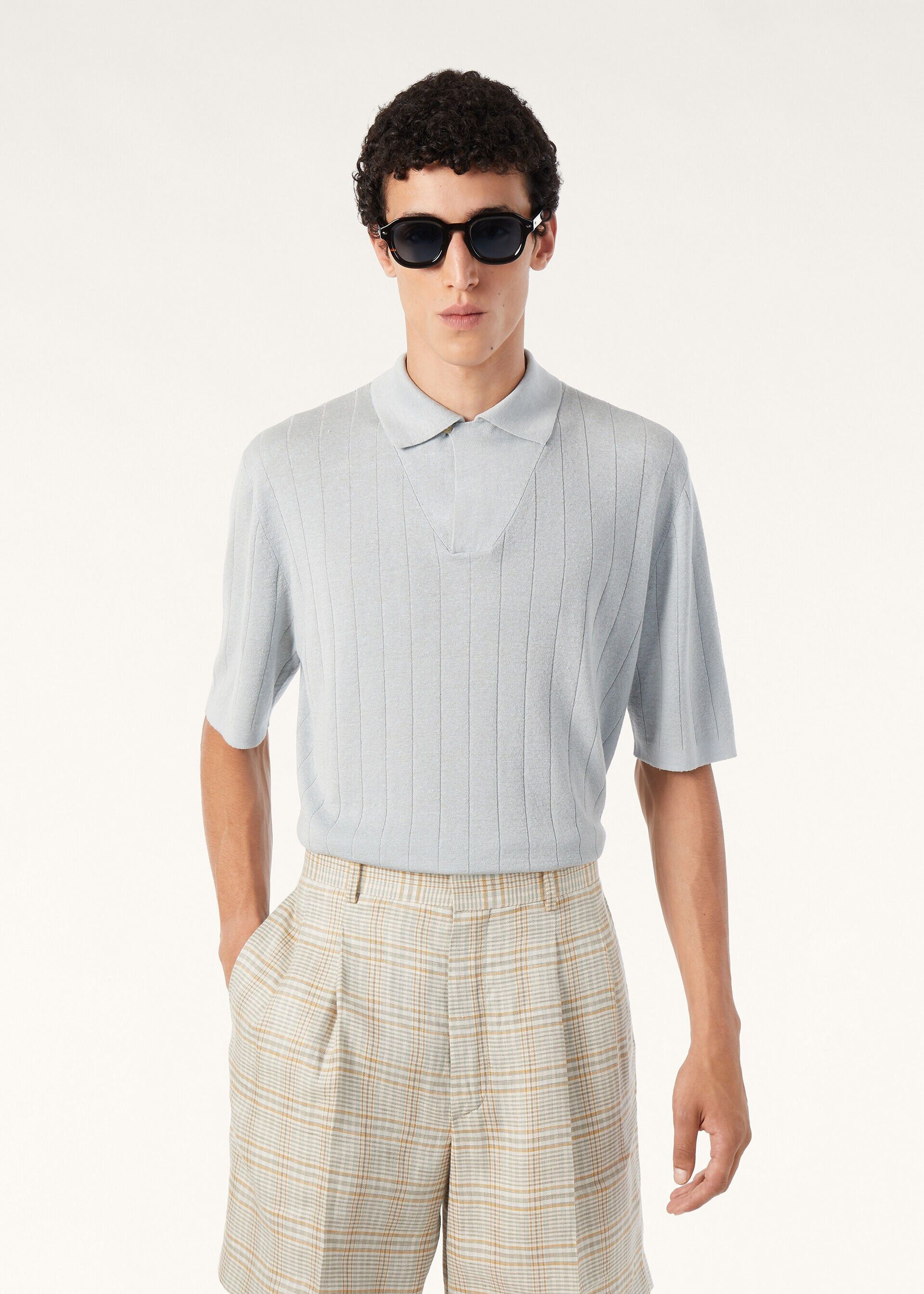 Loro Piana os11x0226 FAQ4555 Tamarind Polo Shirt in Swarov Sky Size US M / EU 48-50 / 2 - 4 Thumbnail
