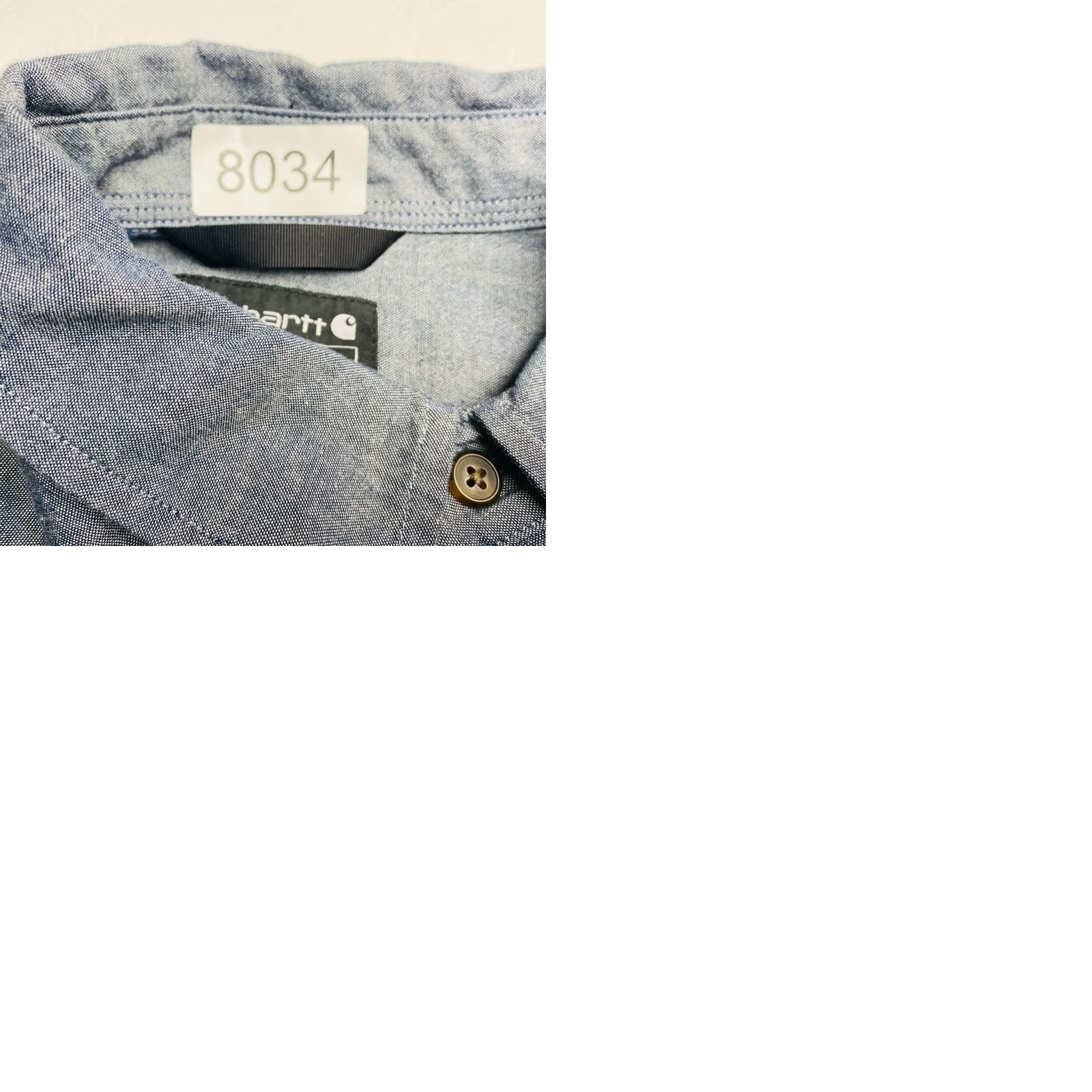 Carhartt Carhartt Shirt Mens XL Blue Chambray Midweight Button-Up Loose Fit Chest Pockets 8034 Size US XL / EU 56 / 4 - 9 Thumbnail