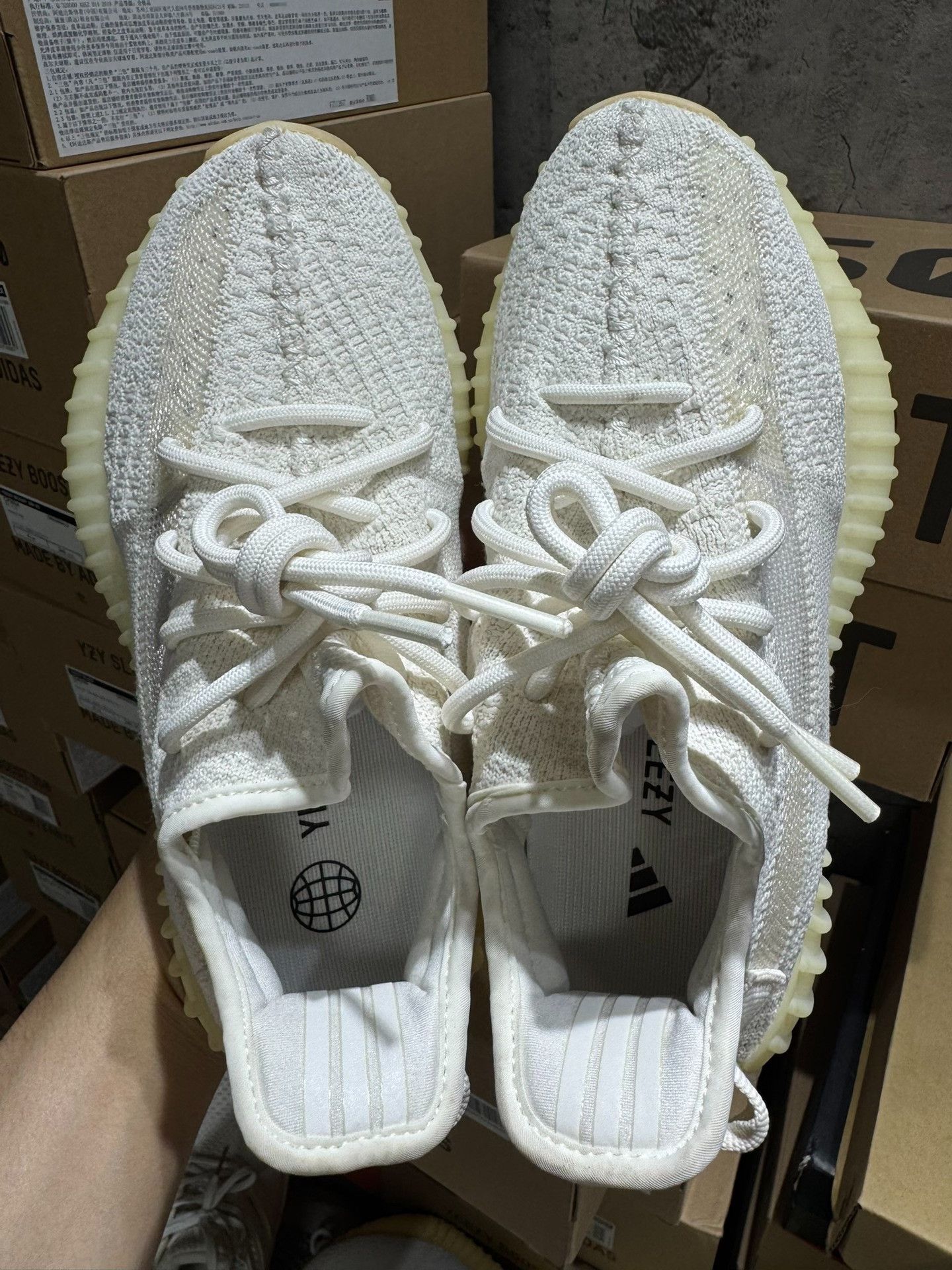 Adidas Adidas YEEZY350 White Lowtop Sneakers 35 Men Size US 5 / EU 37 - 1 Thumbnail