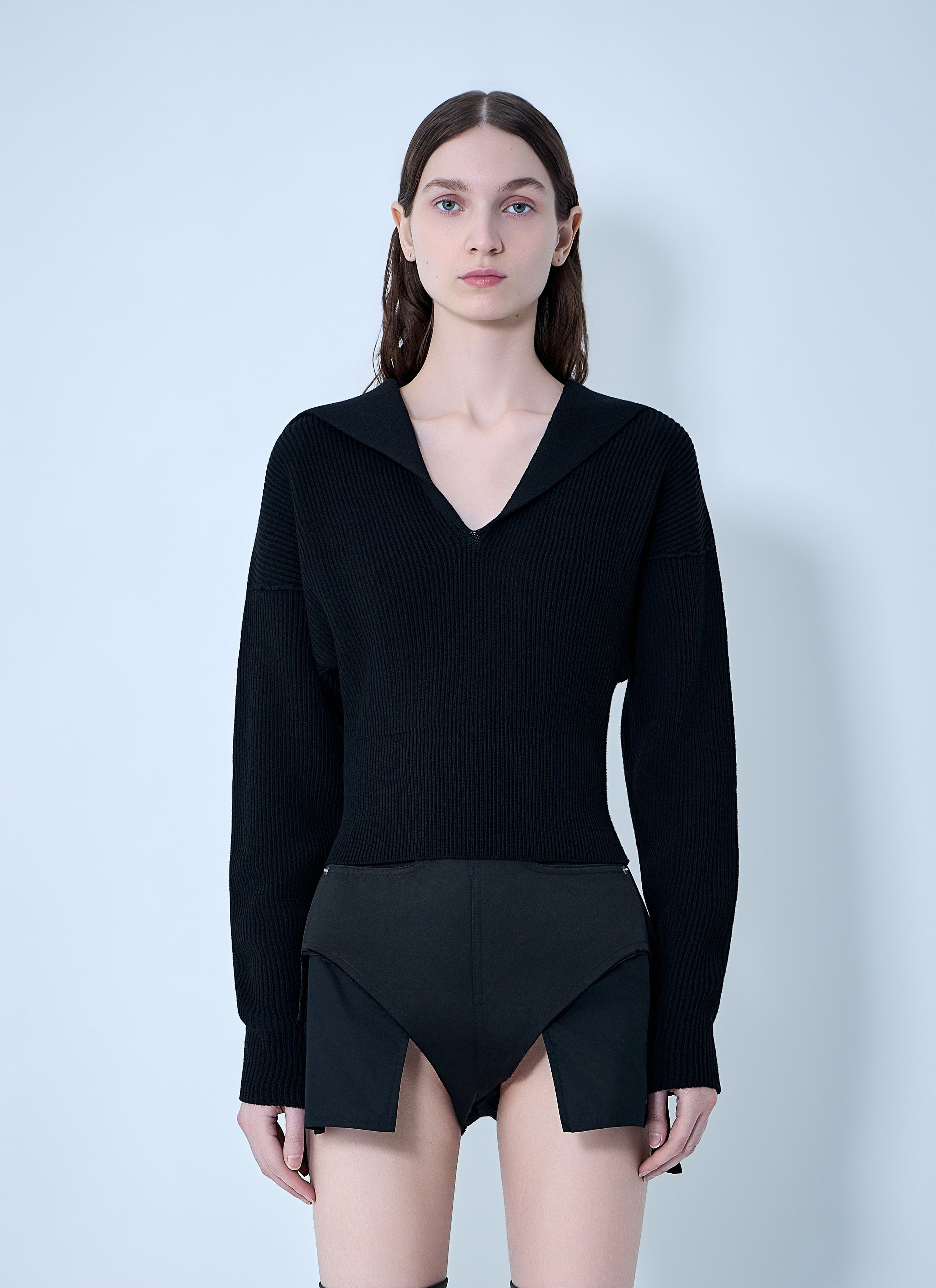 Rick Owens Dracu Cropped V Knit Size S / US 4 / IT 40 - 1 Thumbnail