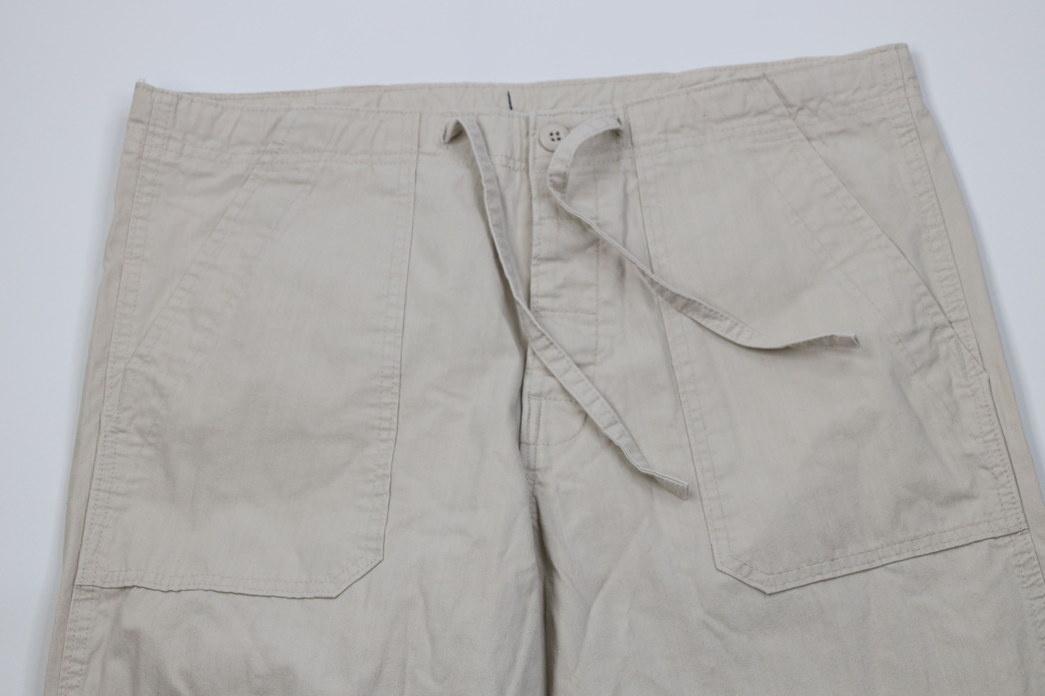 Gap Vintage Y2K 2001 Gap Fly Utility Wide Leg Pants Beige Cotton Size US 36 / EU 52 - 2 Thumbnail