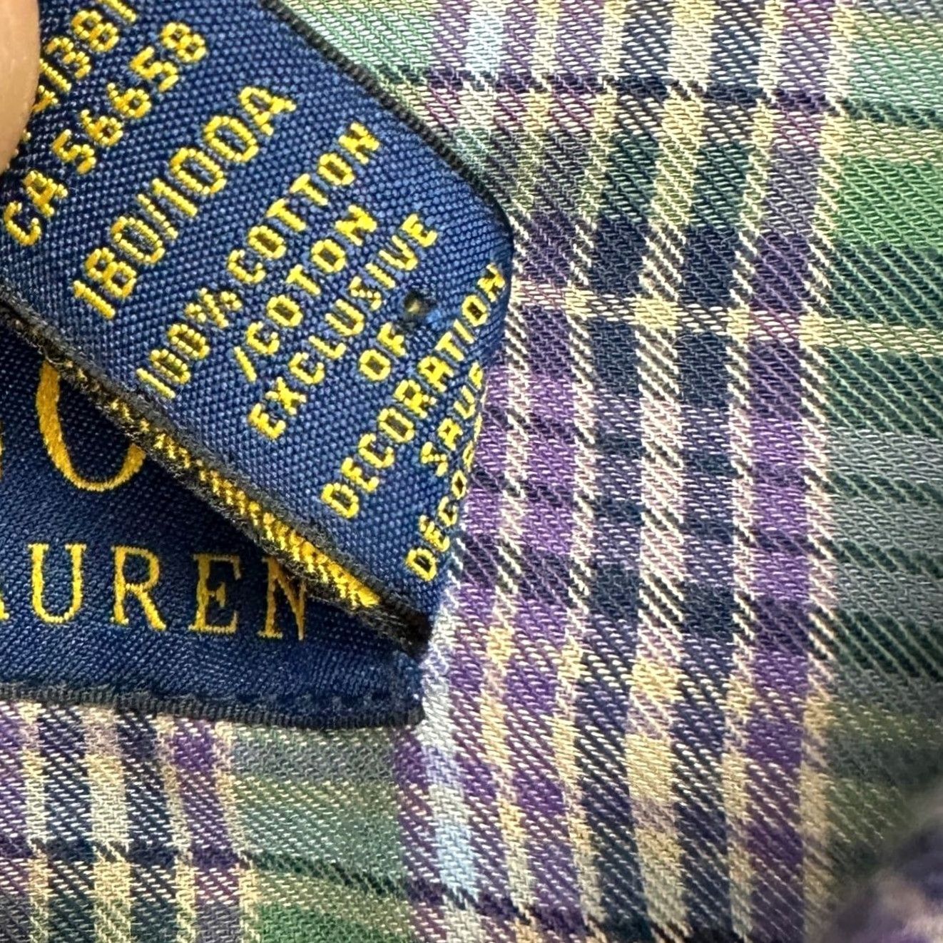 Polo Ralph Lauren Polo Ralph Lauren Button-Up Shirt Mens Large Purple Green Plaid Long Sleeve Polo Pony Shirt Size US L / EU 52-54 / 3 - 6 Thumbnail