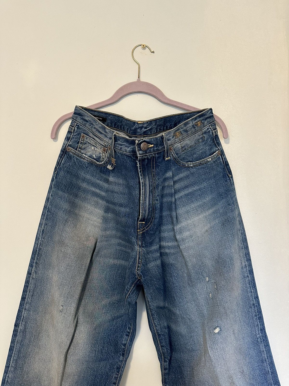 R13 R13 - Damon pleated wide leg jeans Size US 30 / EU 46 - 2 Thumbnail