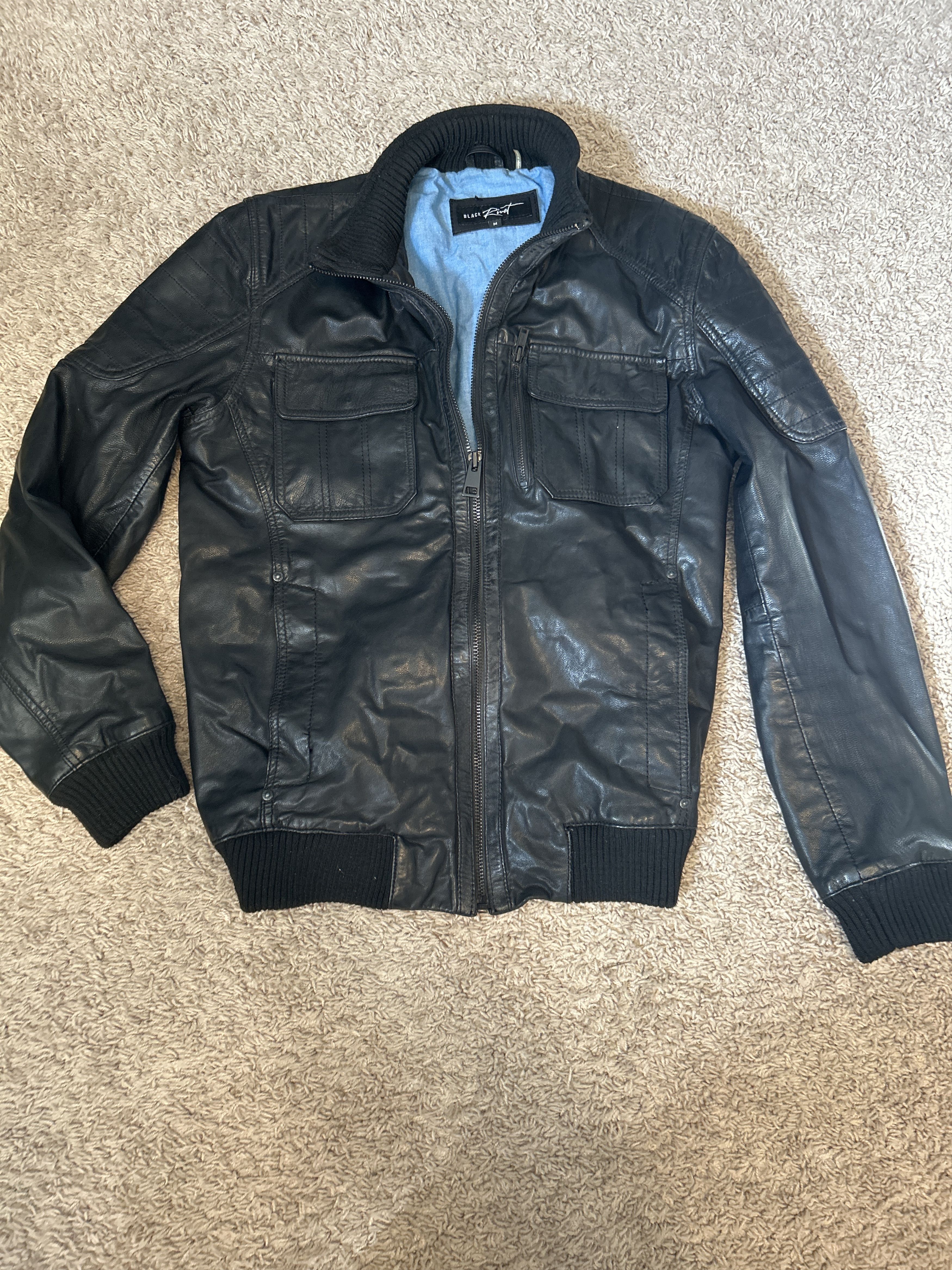 Black Rivet × Vintage Vintage Genuine Leather Jacket Black rivet Size US M / EU 48-50 / 2 - 1 Thumbnail