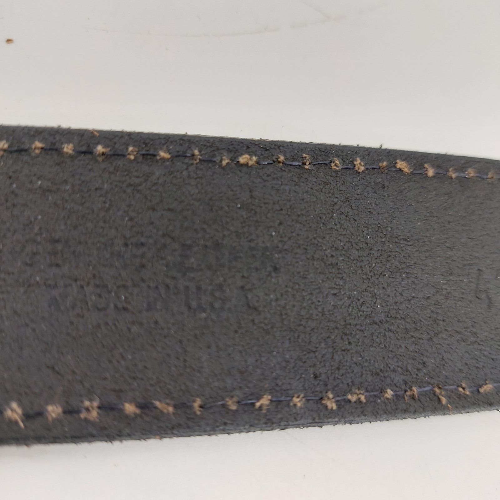 Other Men's Black Genuine Leather Belt Size 42 Single Prong Buckle Size 42 - 5 Thumbnail
