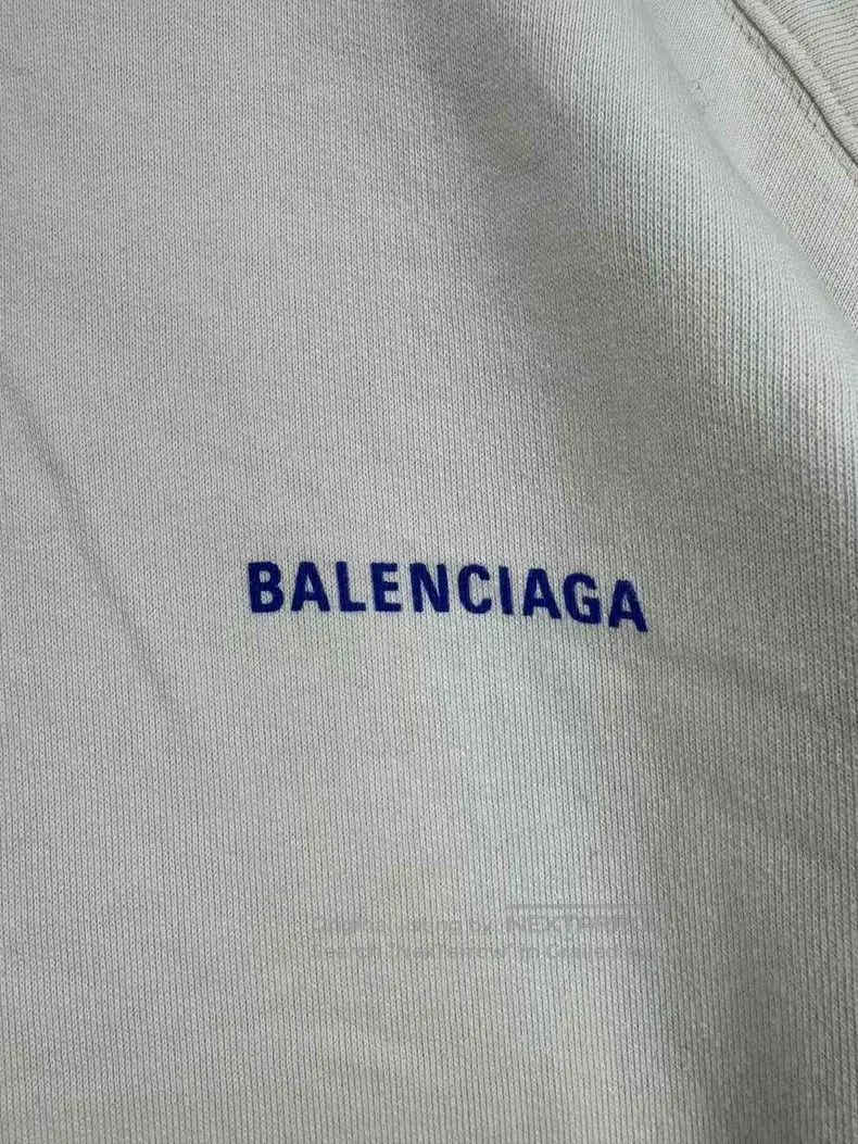 Balenciaga Balenciaga Off-white Front and Back Blue Letter Logo Hoodi Size US XS / EU 42 / 0 - 5 Thumbnail