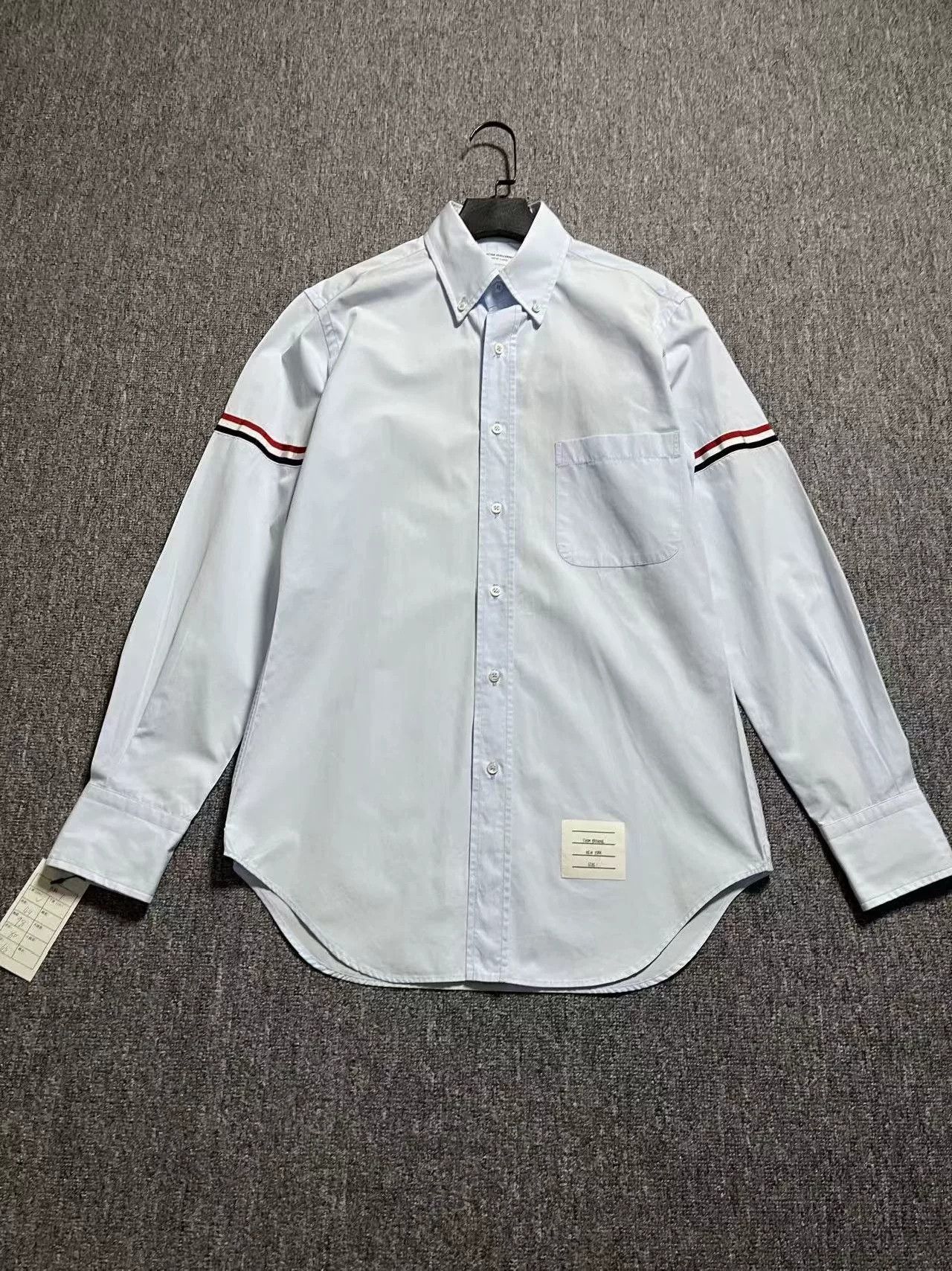 Thom Browne Thom Browne Blue Striped Shirt for Men Size US S / EU 44-46 / 1 - 1 Thumbnail