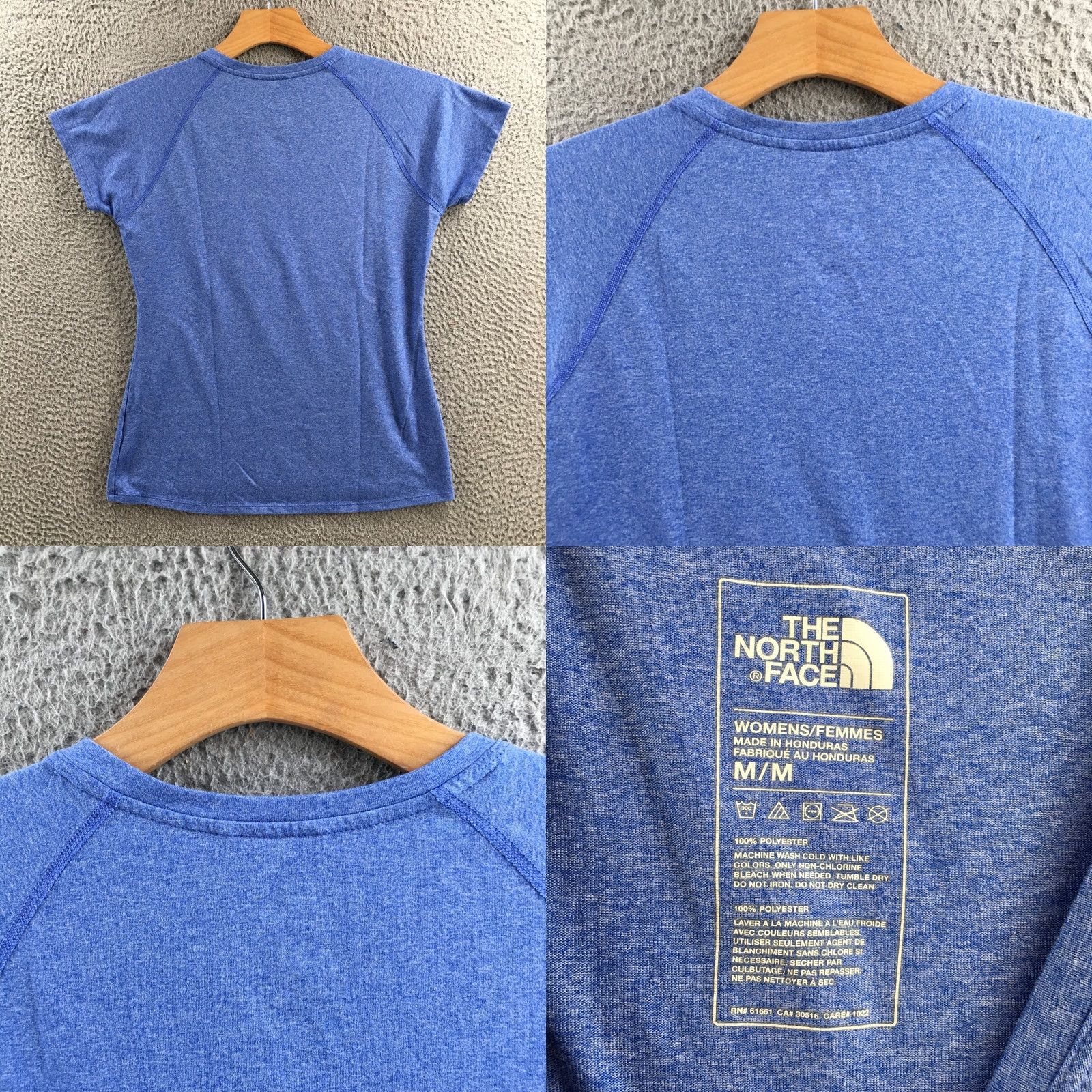 The North Face The North Face Tee Shirt Womens M Blue Vneck Raglan Short Sleeves Pullover Size M / US 6-8 / IT 42-44 - 8 Thumbnail
