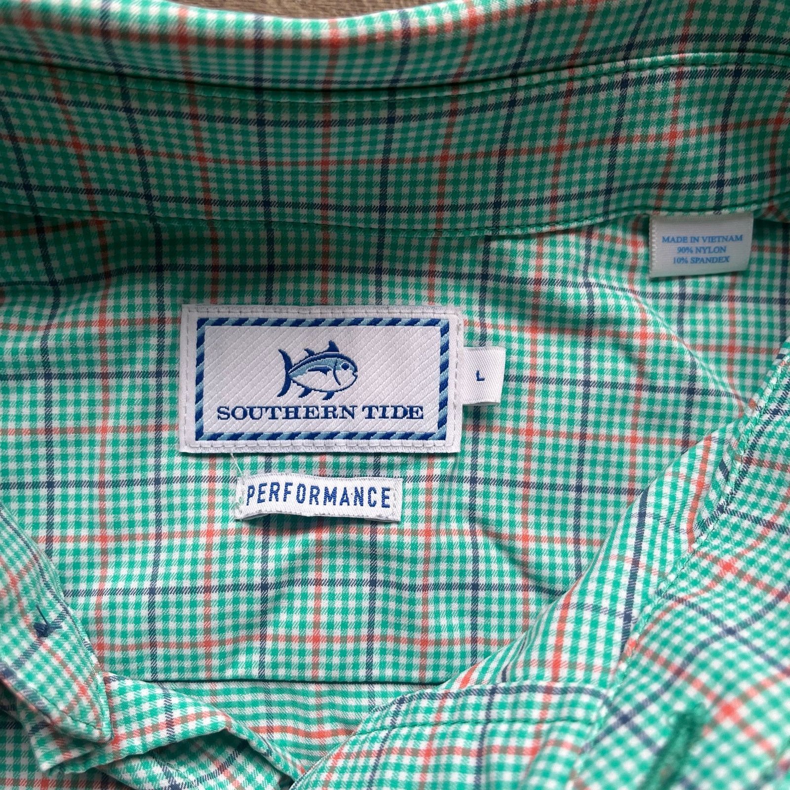 Southern Tide Southern Tide Performance Long Sleeve Mens Large Green Size US L / EU 52-54 / 3 - 5 Thumbnail