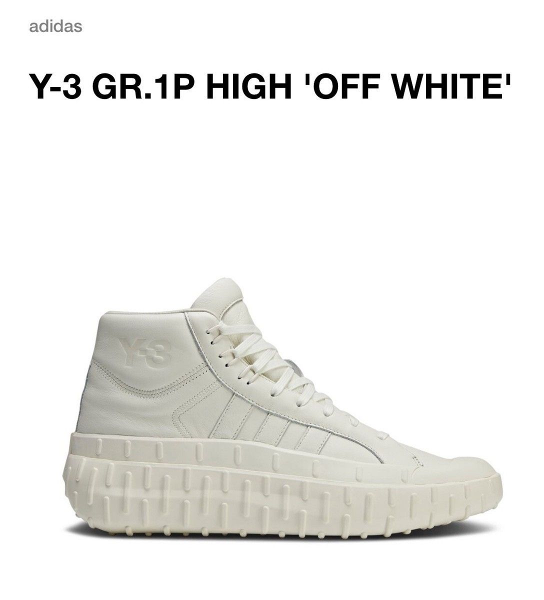 Adidas × Y's Adidas Y-3 GR.1P Yamamoto Off White FZ6393 Men 5 Women 6.5 Size US 6.5 / IT 36.5 - 1 Thumbnail