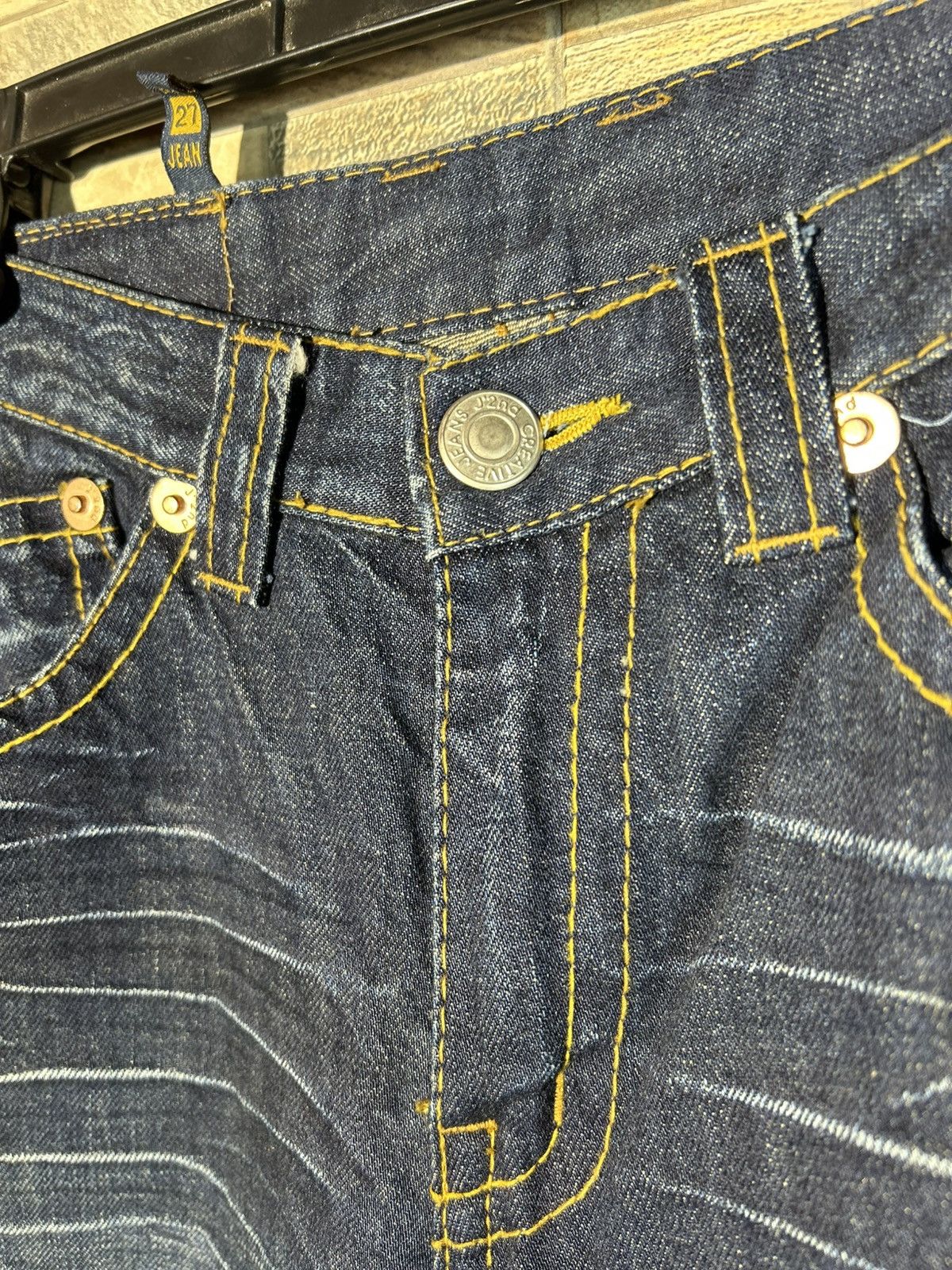 Japanese Brand Flared Jeans Distressed Jeans Size US 27 - 3 Thumbnail