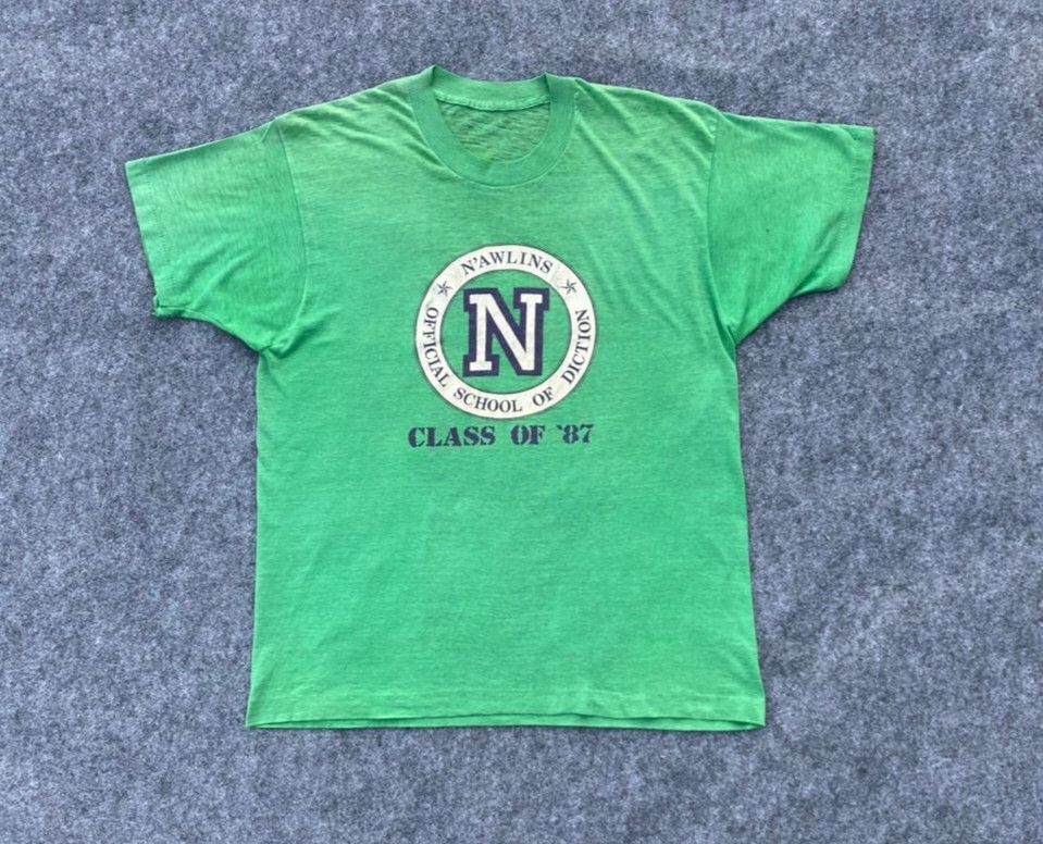 Vintage Vintage Nawlins Official School Diction Class Of 87 Tshirt Size US M / EU 48-50 / 2 - 1 Thumbnail