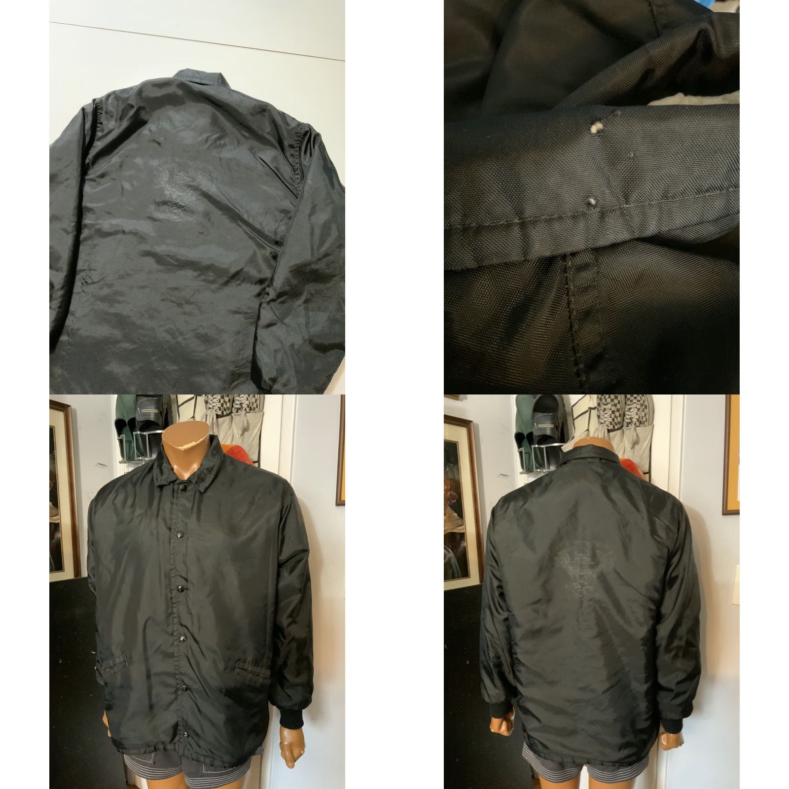Vintage VINTAGE West Wind Buccaneer Sherpa Shearling Lined Black Satin Jacket Sz. L Mens Size US L / EU 52-54 / 3 - 8 Thumbnail