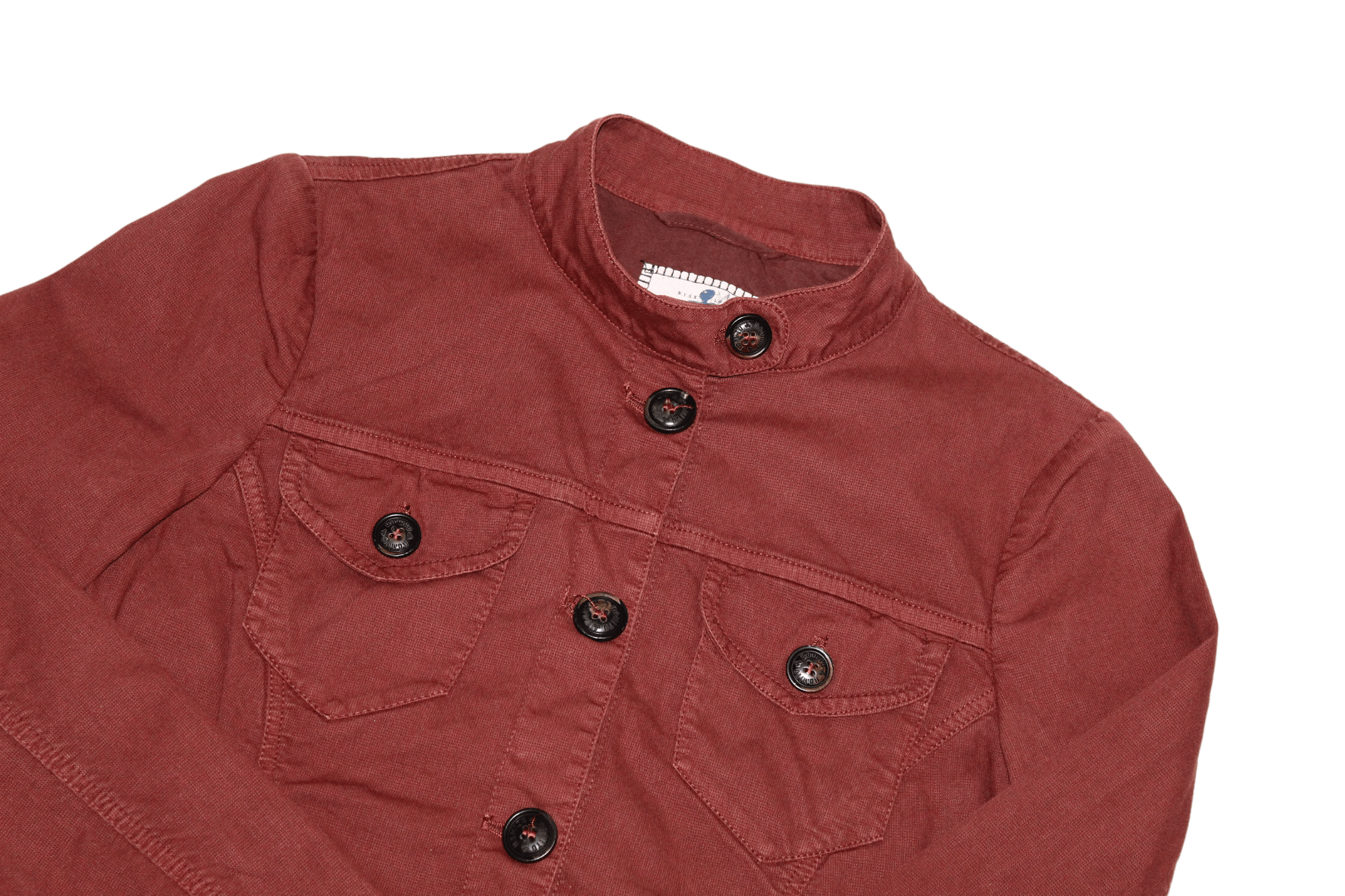 Barena Venezia Romito manifatture buttons up grandad-colllar twill jacket Size US XS / EU 42 / 0 - 2 Thumbnail