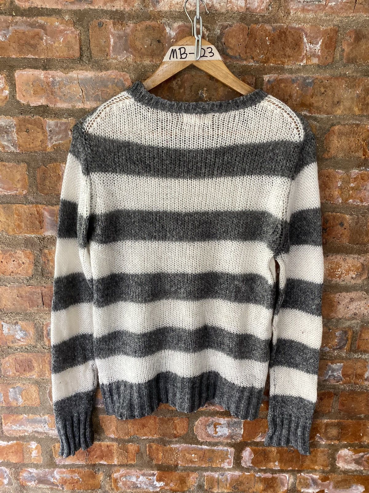 Japanese Brand 1990s Hiromichi Nakano Japan Spider Web mesh stripe grunge Size US M / EU 48-50 / 2 - 10 Thumbnail