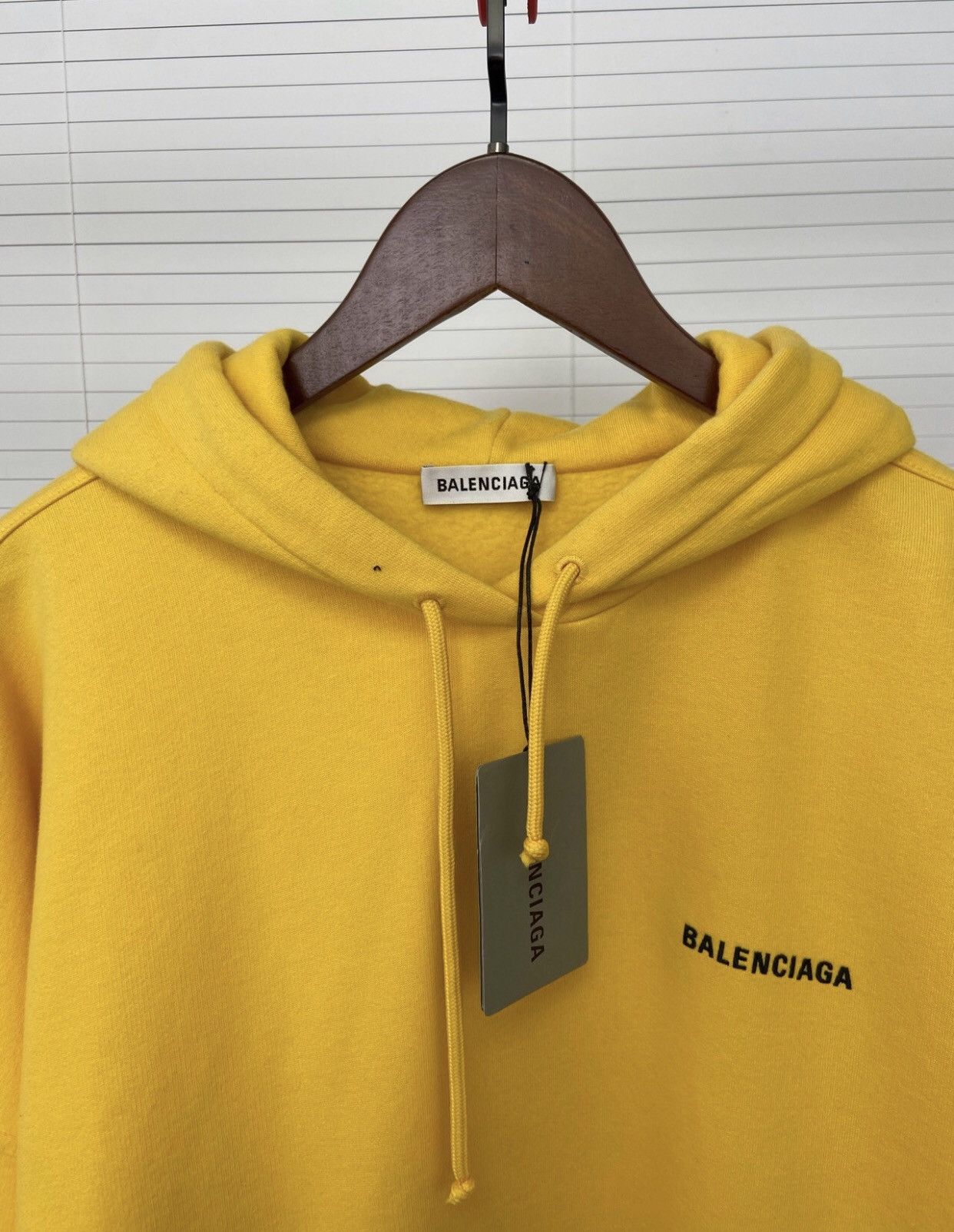 Balenciaga Balenciaga chest letter embroidered logo yellow hoodie Size US XS / EU 42 / 0 - 4 Thumbnail