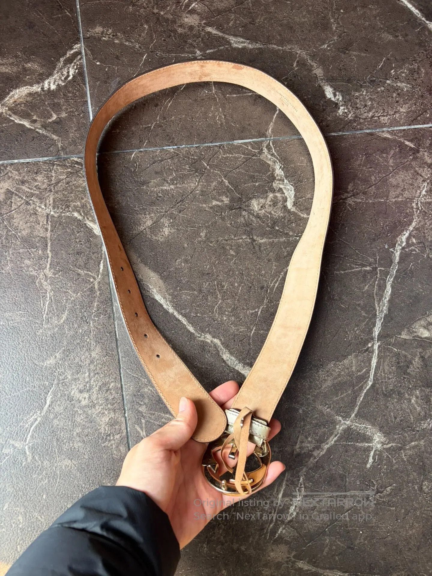 Gucci Gold Double G Buckle Belt.
