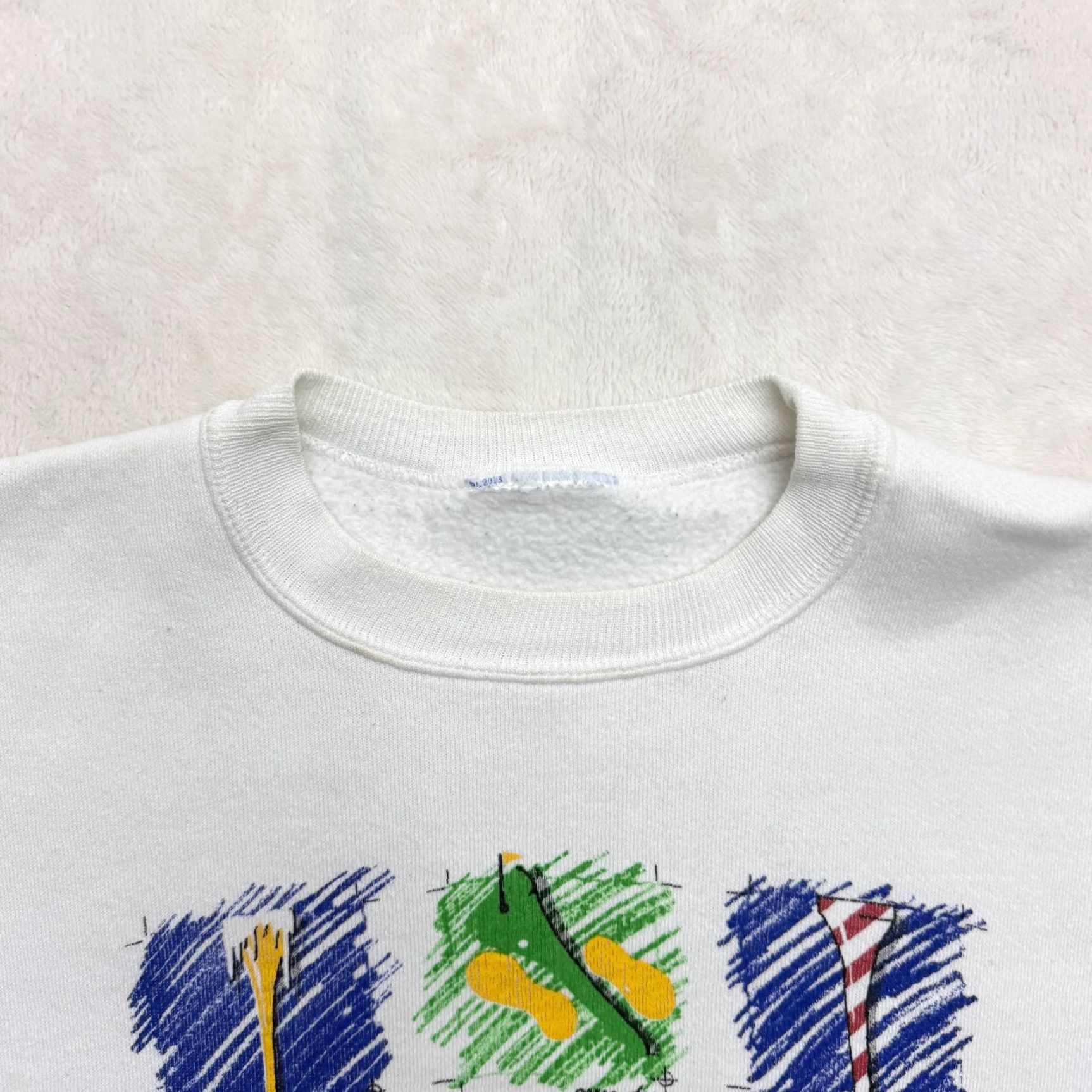 Sassafras VINTAGE Sassafras Golf Tee Puns Sweatshirt Mens XL White Graphic Funny Sweatshirt Size US XL / EU 56 / 4 - 2 Thumbnail