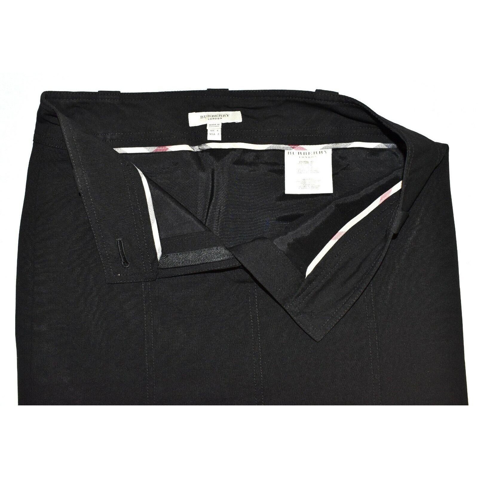 Burberry BURBERRRY LONDON Blk Wool Back Flap Pockets Pencil Skirt 2 Size 26" / US 2 / IT 38 - 5 Thumbnail