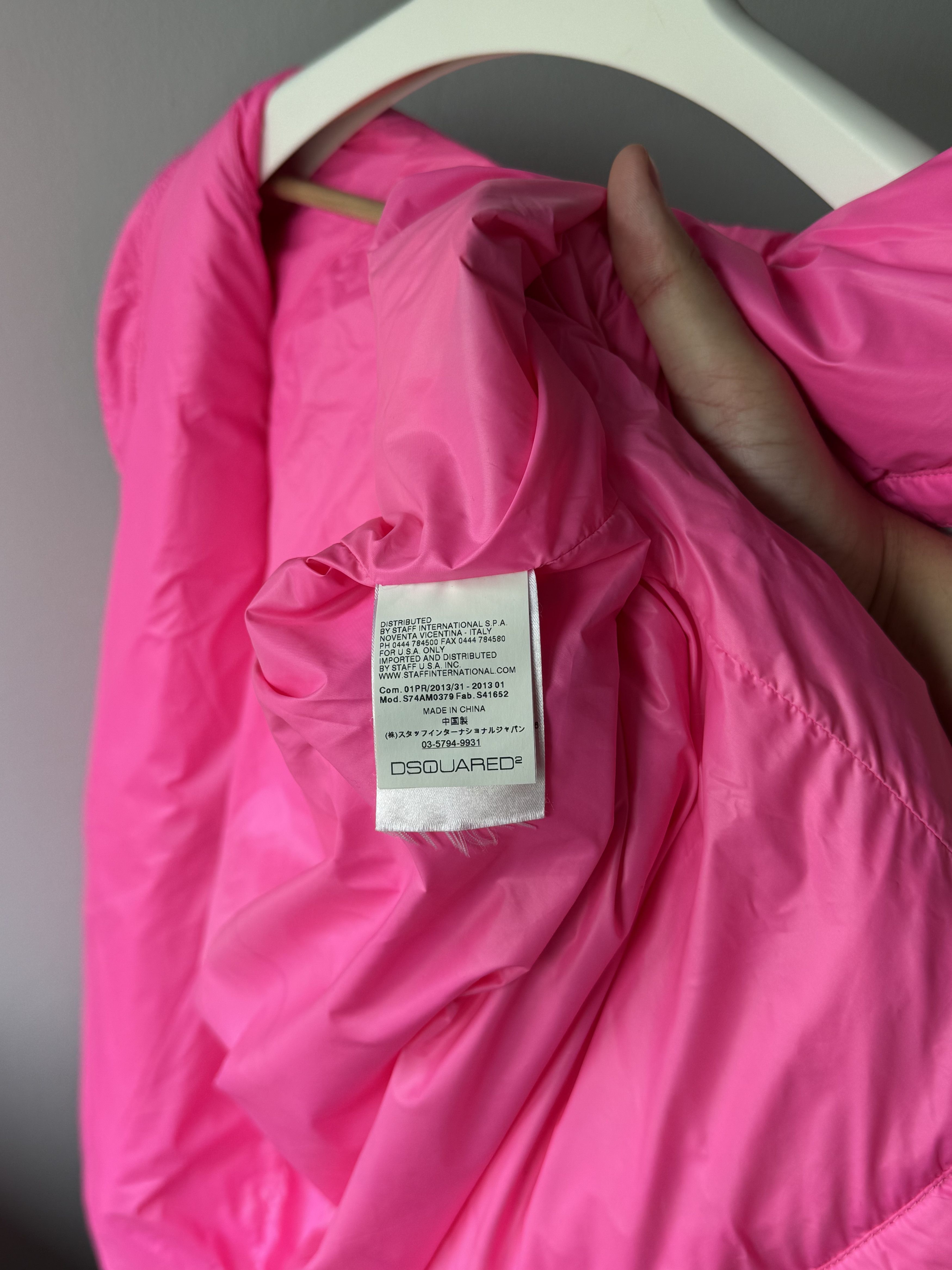Dsquared2 Dsquared2 Pink Nylon Real Down Feather Puffer Padded Jacket Size US M / EU 48-50 / 2 - 22 Thumbnail