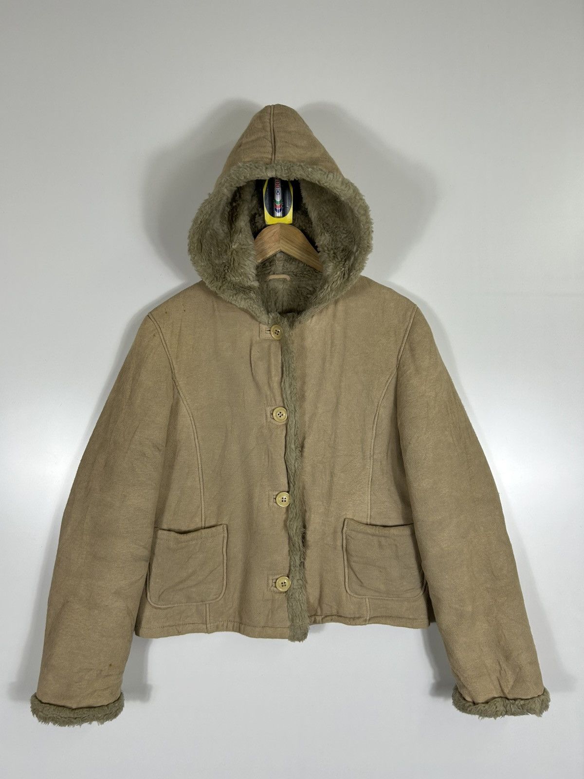 Japanese Brand 🔥Luxury ANAYI Japan Hooded Button Cropped Jacket Size M / US 6-8 / IT 42-44 - 1 Thumbnail