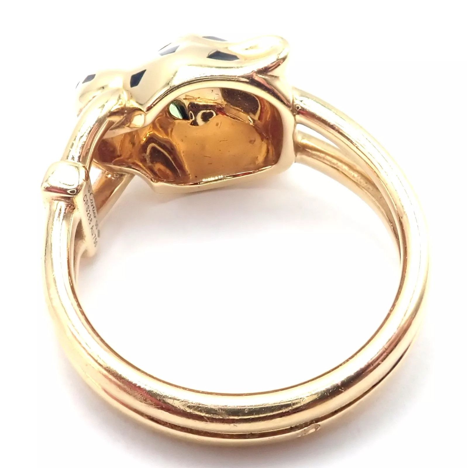 Cartier Cartier Panthere 18k Gold Diamond Lacquer Tsavorite Ring Size ONE SIZE - 5 Thumbnail