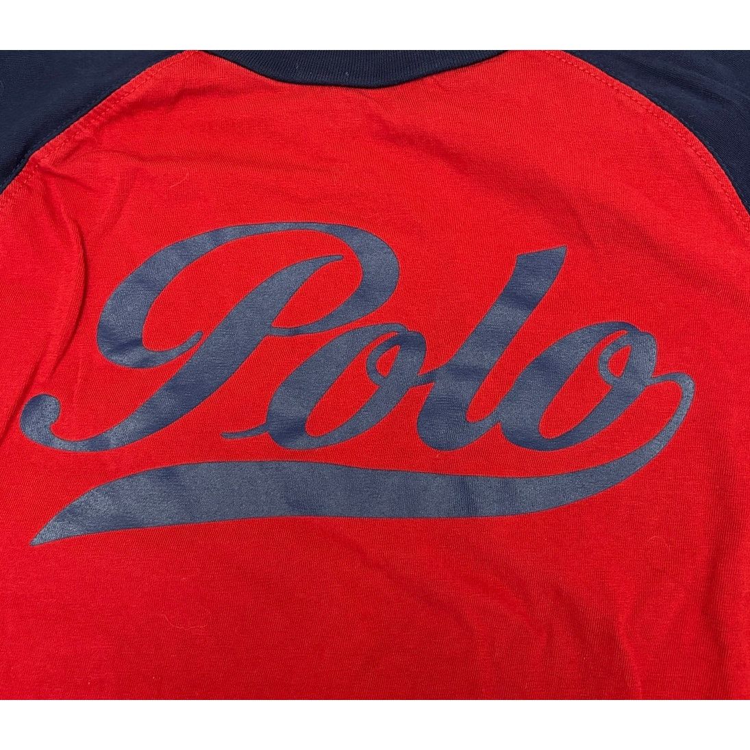 Polo Ralph Lauren Youth L | POLO Ralph Lauren Raglan Script Logo Tee T-Shirt Size US XXS / EU 40 - 4 Thumbnail