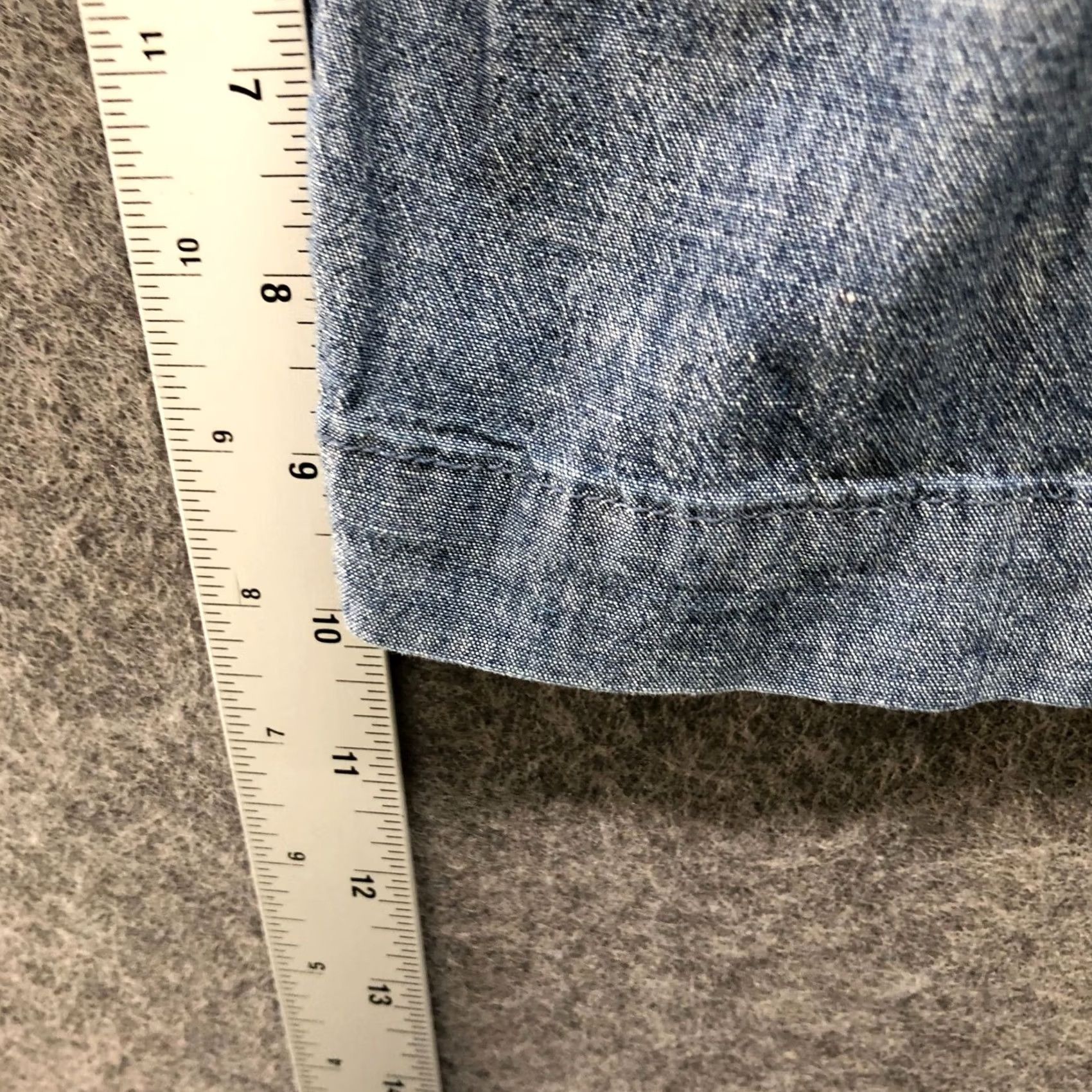 Gap Gap 10'' Chambray Chino Shorts Mens 32 Blue Lightweight Cotton Flat Front Side Zip Pockets Casual 10 in Inseam Regular Sizing Mens Size US 32 / EU 48 - 6 Thumbnail