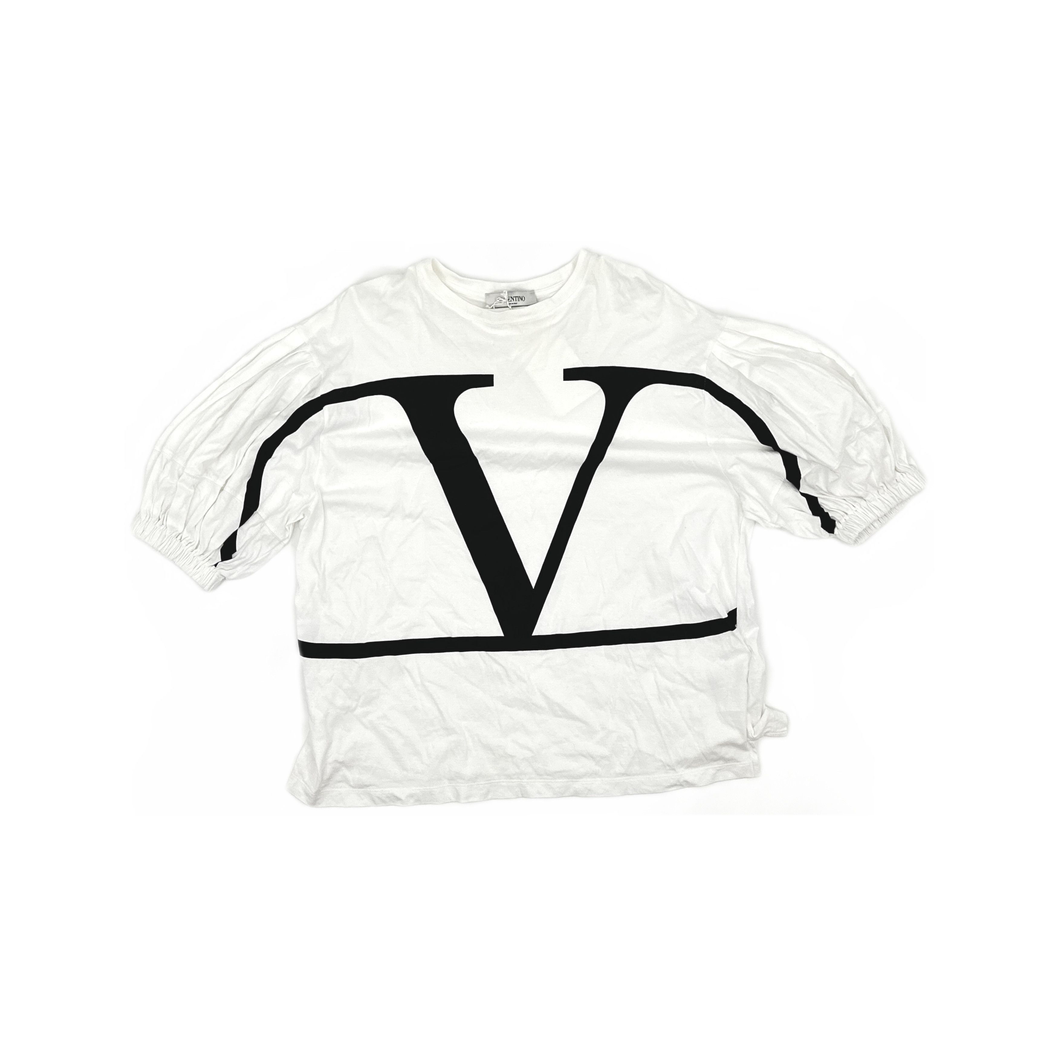 Valentino Valentino V Logo Puff Sleeve T-Shirt Size S Size S / US 4 / IT 40 - 1 Thumbnail