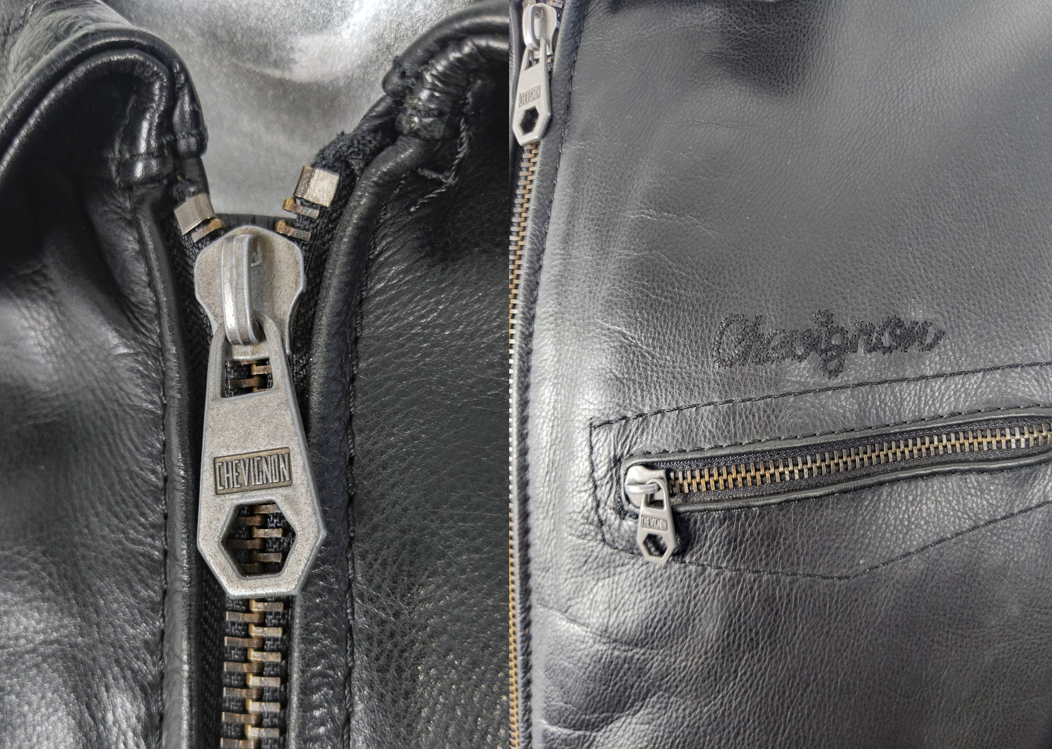 Chevignon Vintage Chevignon mens black leather jacket, Pilot size L Size US L / EU 52-54 / 3 - 10 Thumbnail