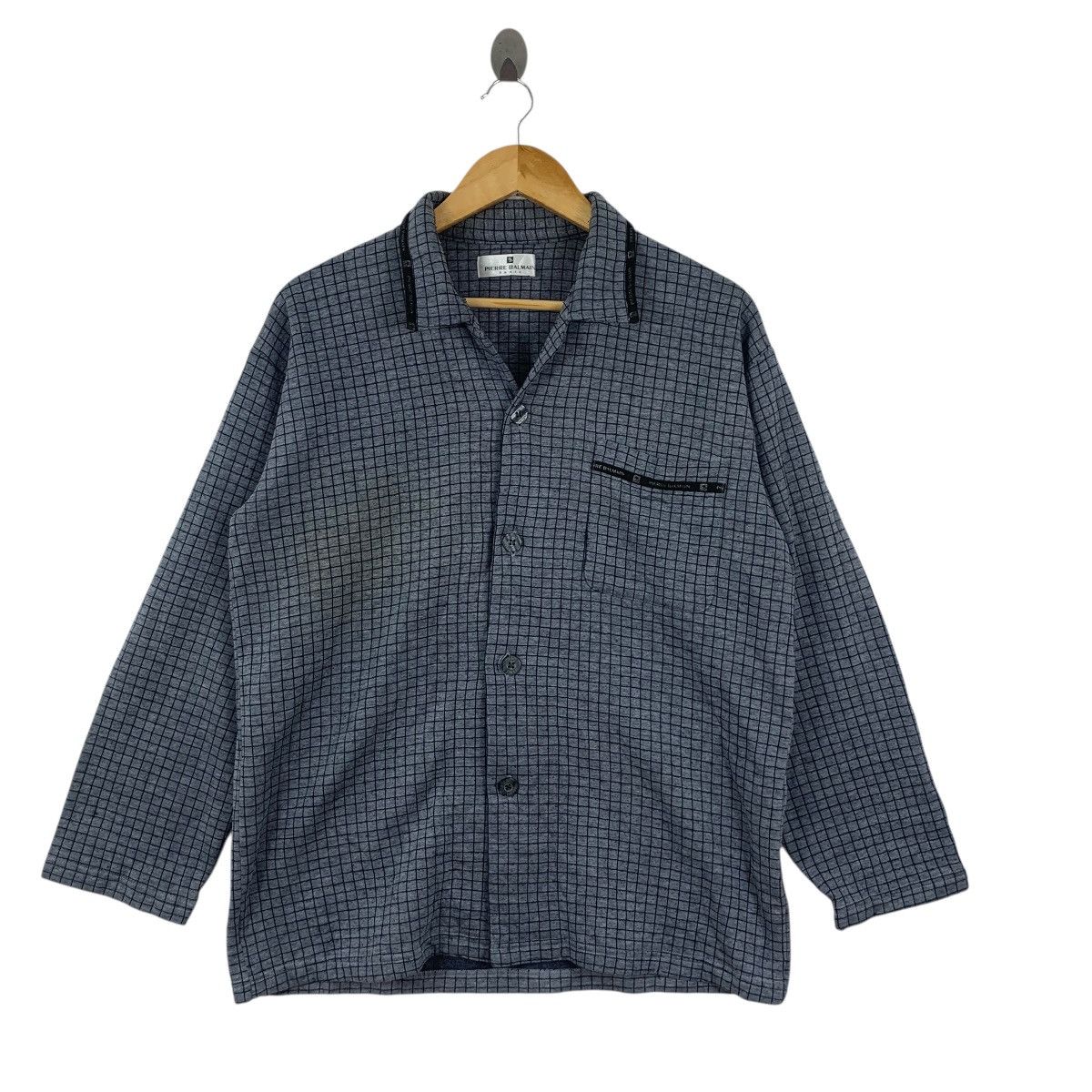 Pierre Balmain Vintage PIERRE BALMAIN PARIS Plaids Checks Stamp Button Size US L / EU 52-54 / 3 - 3 Thumbnail