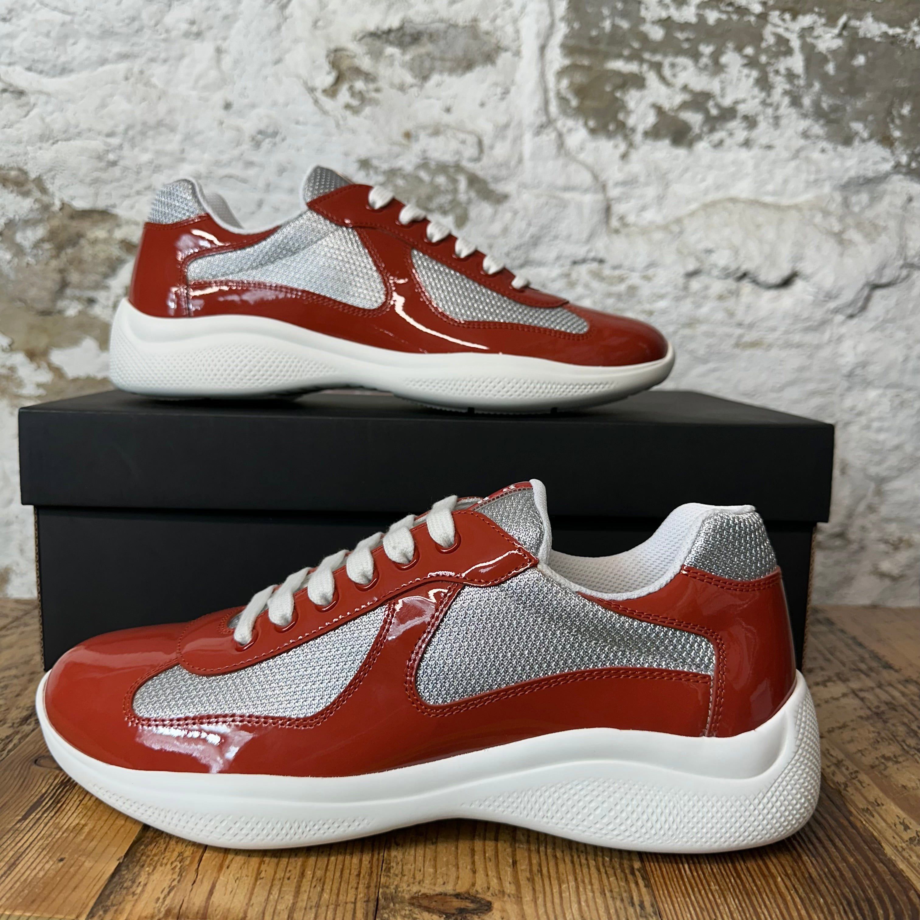 Prada Prada Americas Cup Rame Red Patent Sneaker Size 7 NEW Size US 7 / EU 40 - 1 Thumbnail