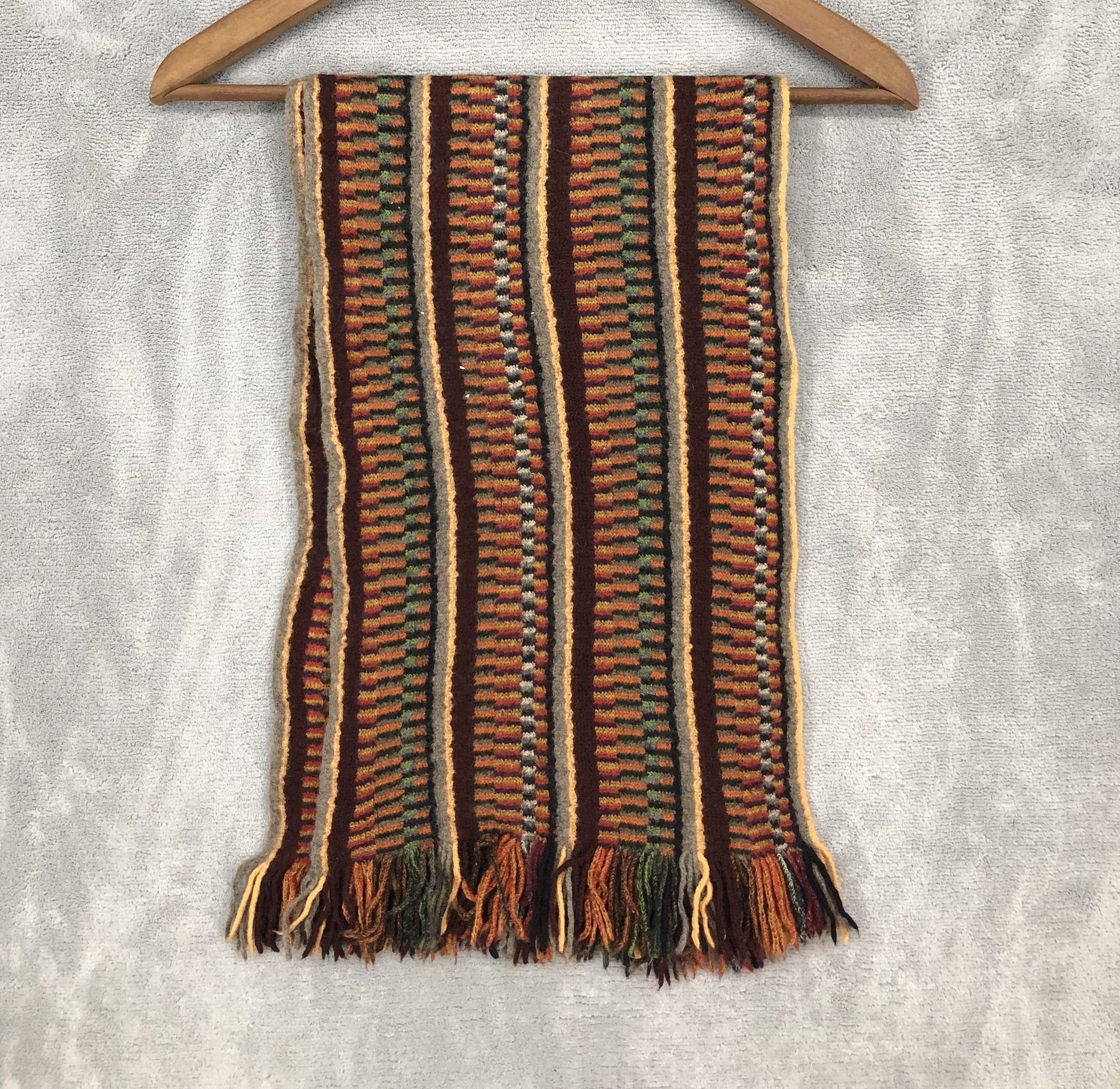 Vintage Valentin Fraas Multicolor Scarf Muffler