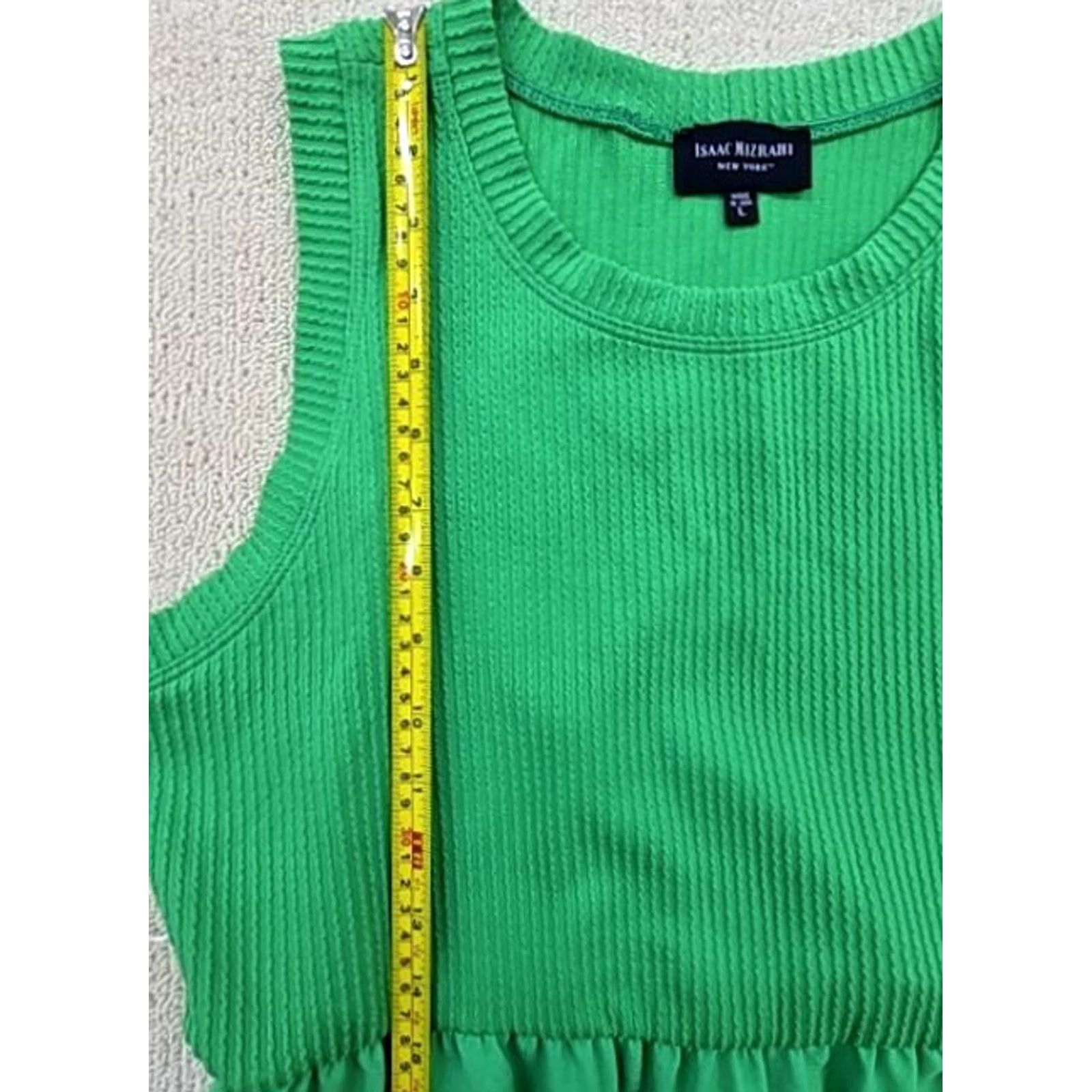 Isaac Mizrahi Isaac Mizrahi Green Maxi Dress Sleeveless Crew Neck Ruched Waist L Size L / US 10 / IT 46 - 5 Thumbnail