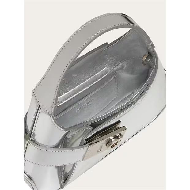 Salvatore Ferragamo o1s1rm0924 Size: OS / Mini Hobo Bag in Silver Size ONE SIZE - 2 Thumbnail