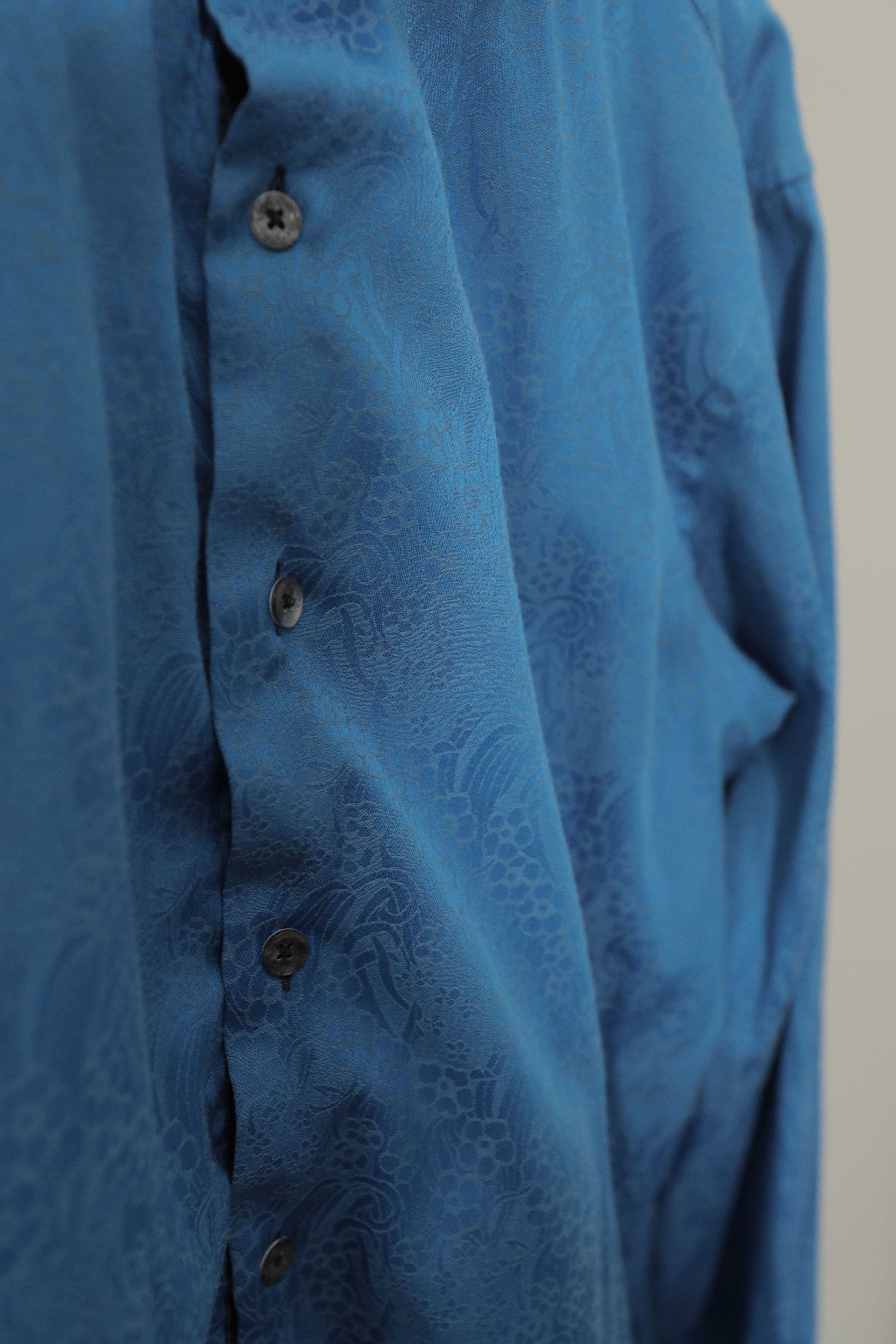 Other Barabas Button Down Blue Subtle Funky Pattern Shirt (XL) Size US XL / EU 56 / 4 - 3 Thumbnail