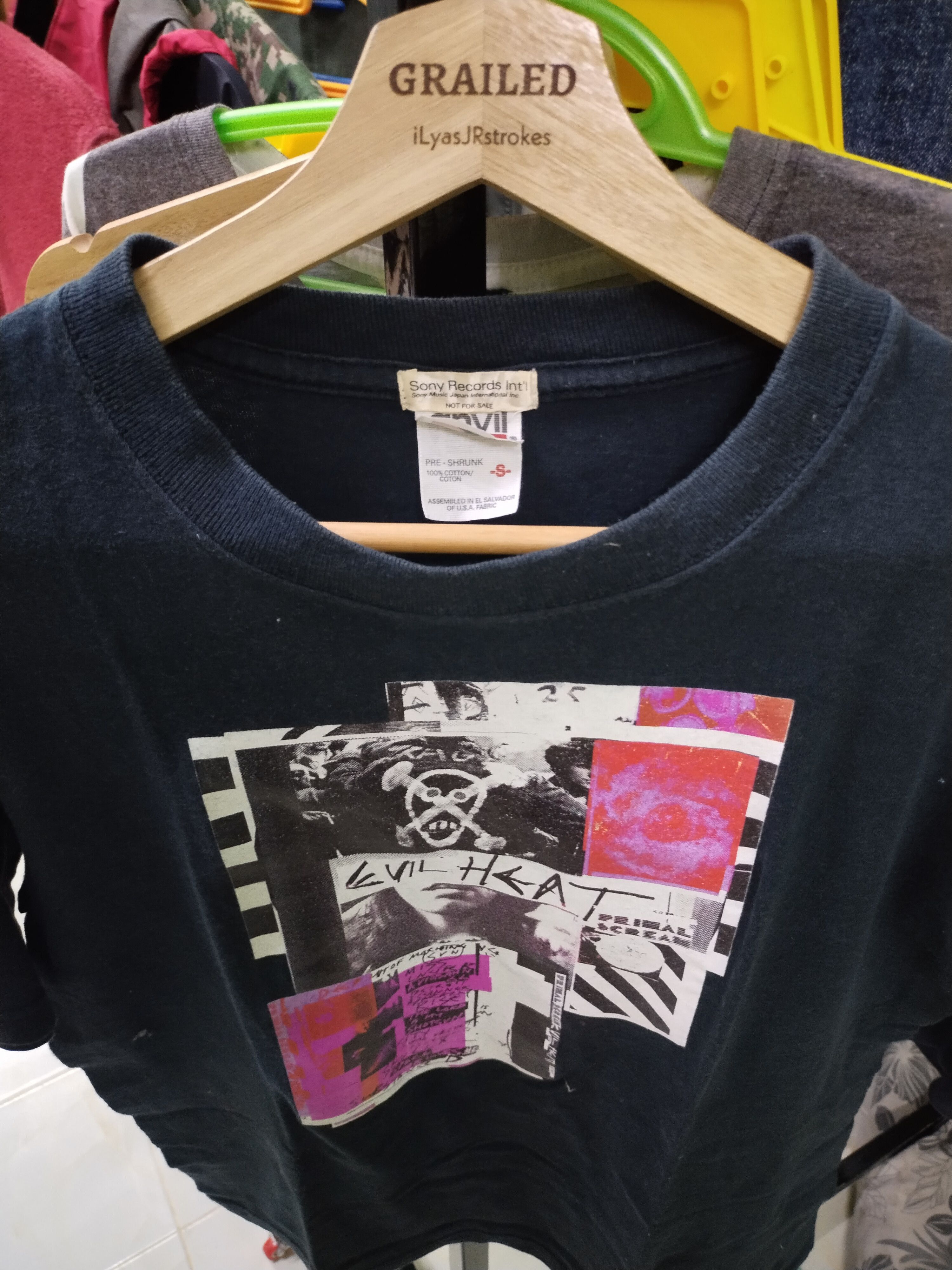 Band Tees Vintage Evil Heat Primal Scream Sony Record Japan Shirt Tee Size US S / EU 44-46 / 1 - 3 Thumbnail