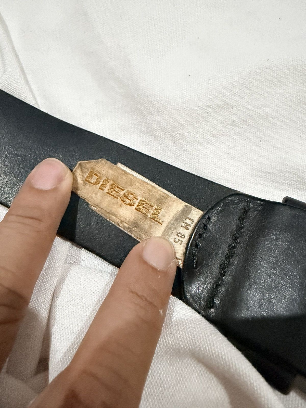 Diesel Diesel Men's Leather Belt Size 34 Made In Italy Size 34 - 2 Thumbnail